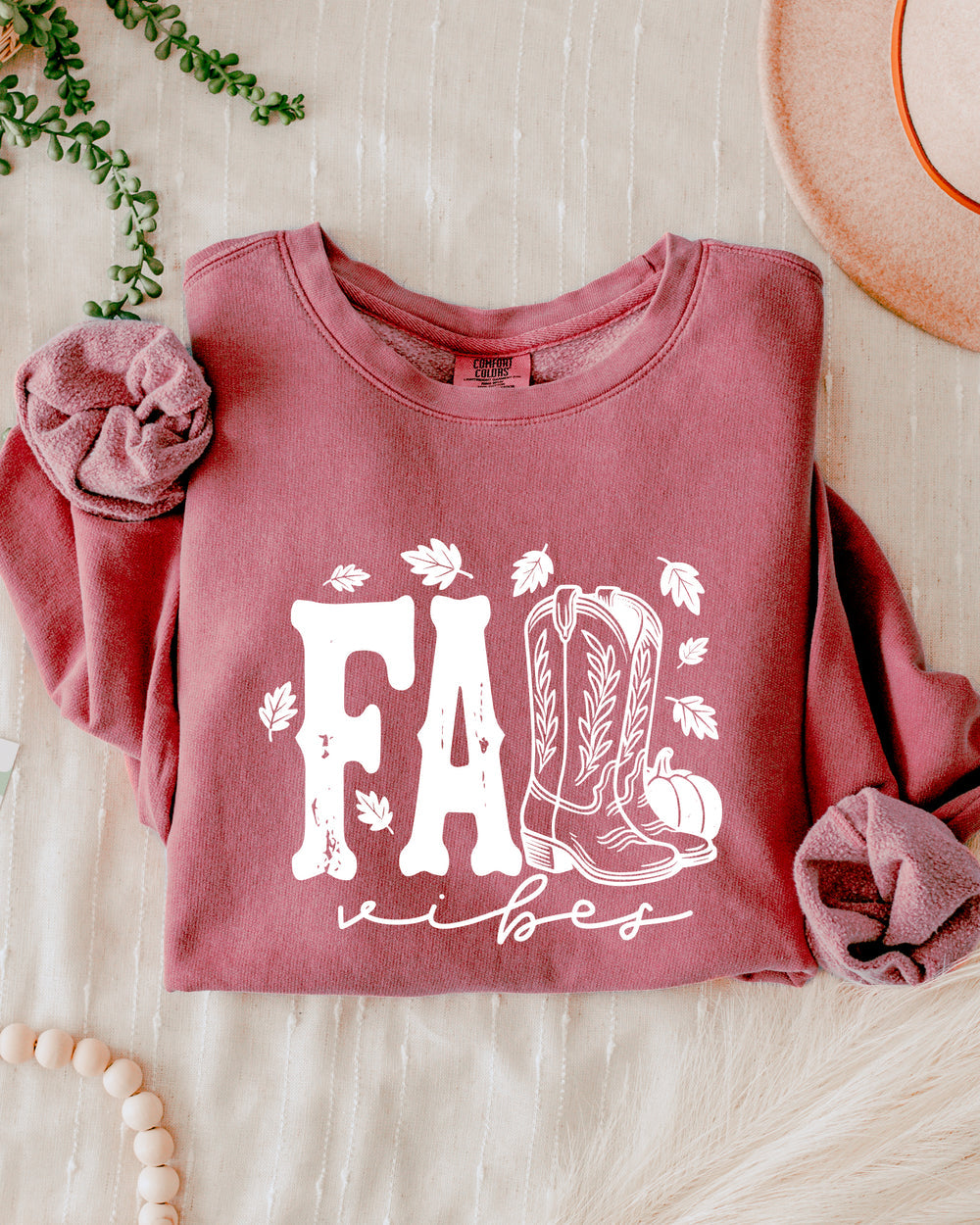 Fall Western Boots Autumn Season Thanksgiving day 100% cotton Garment Dyed Comfort Colors Sweatshirt