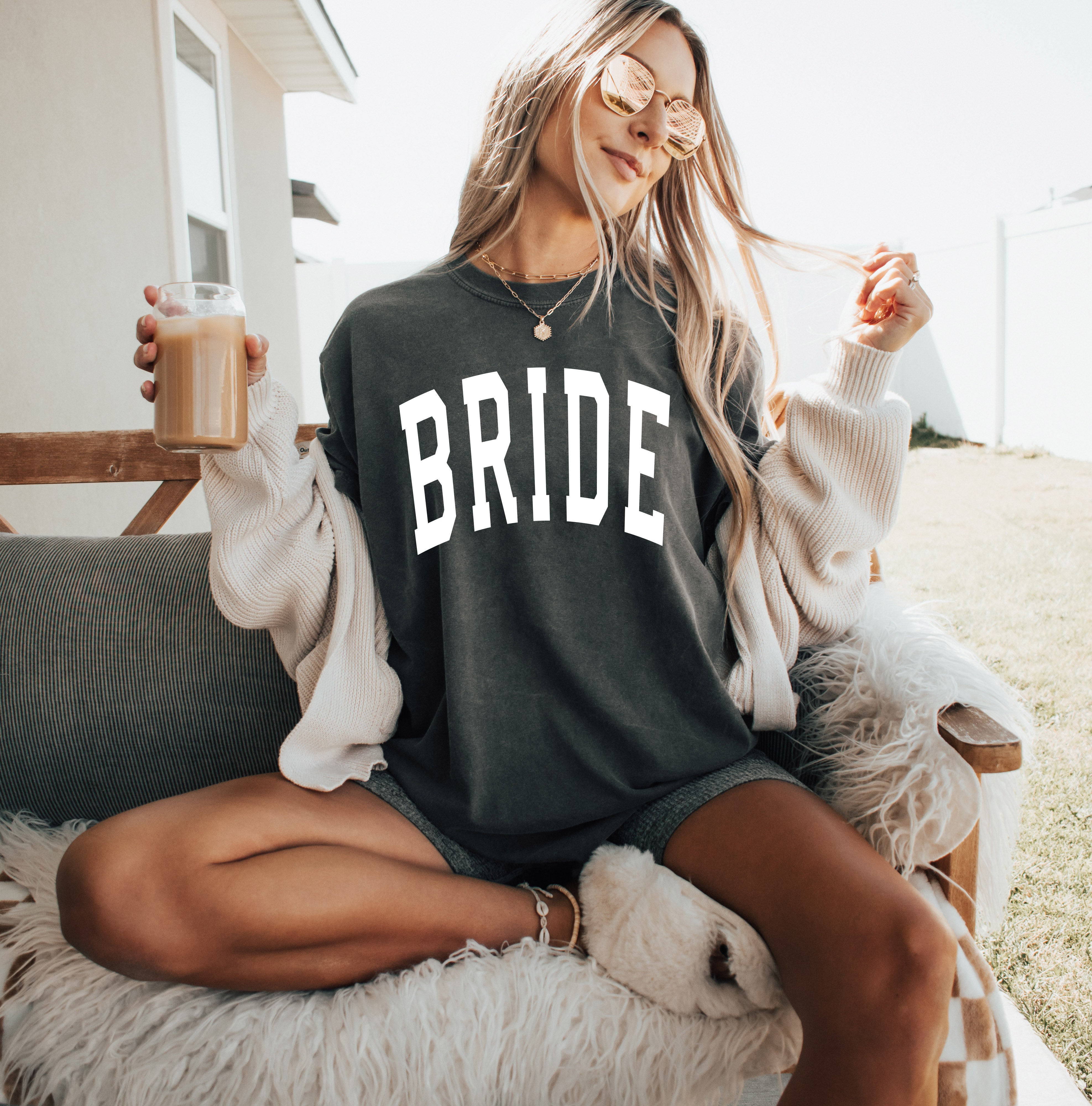 Bride Mrs Honeymoon Comfort Colors Garment Dyed T Shirt