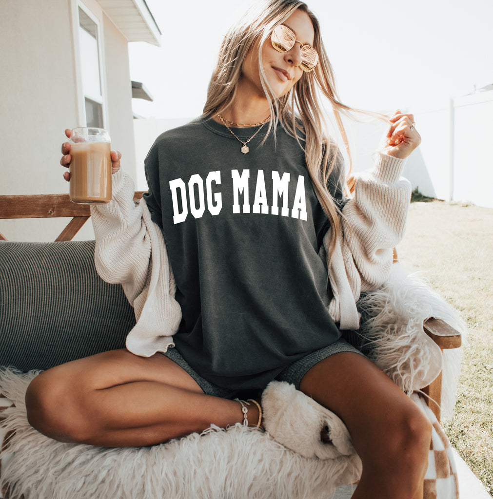 Dog Mama Comfort Colors T Shirt (Condensed Font)