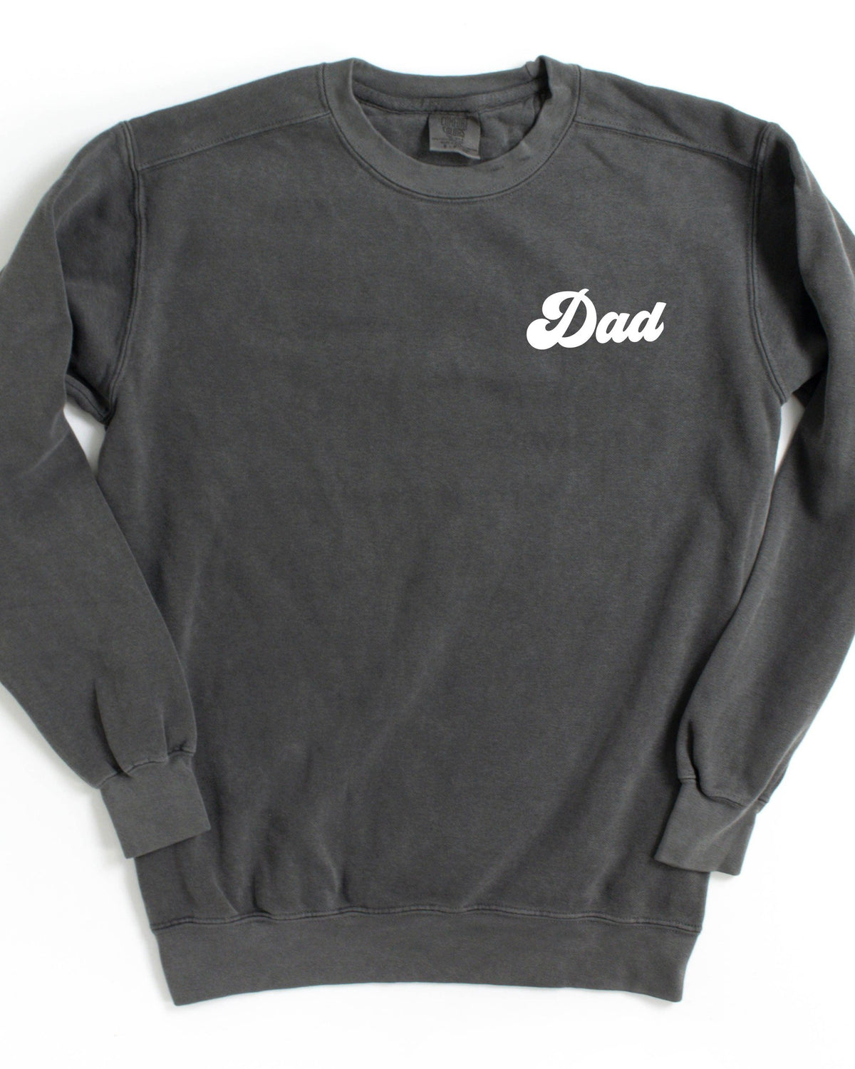 Dad Garment Dyed Comfort Colors Sweatshirt (Groovy Left Chest)