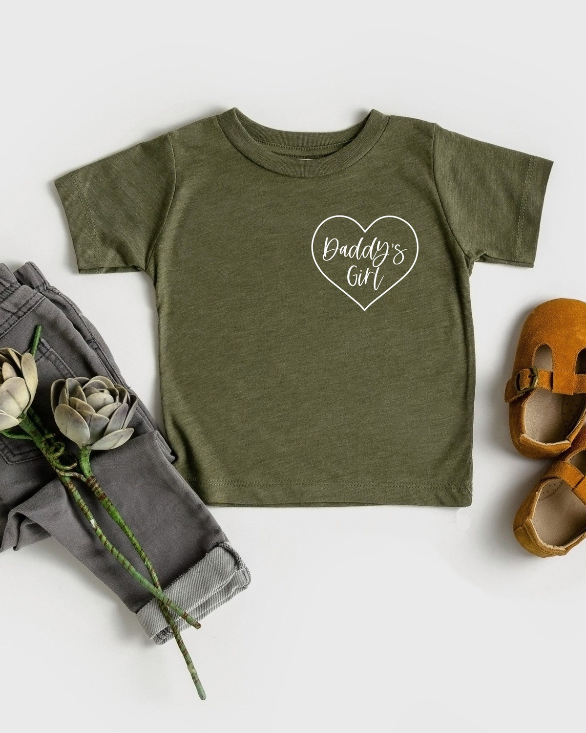 Daddy's Girl Heart Around Baby And Toddler T Shirt