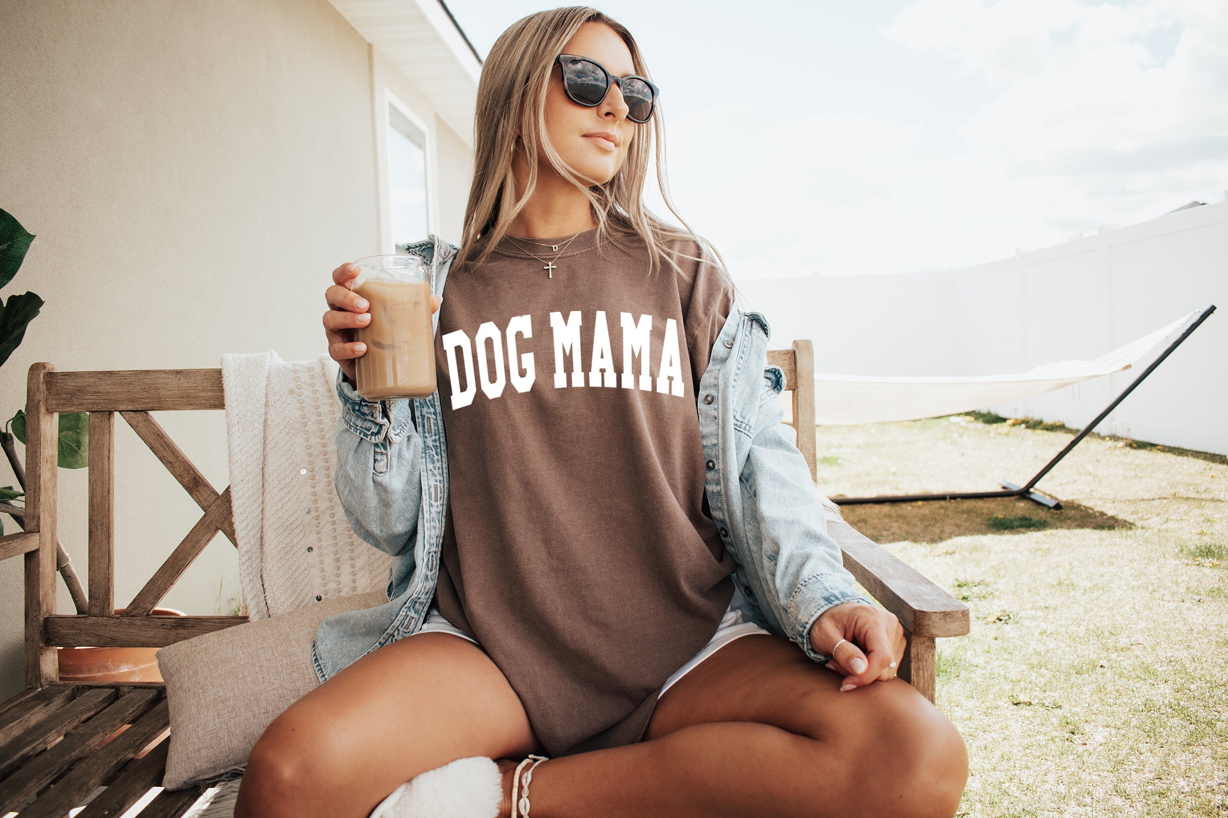 Dog Mama Comfort Colors Garment Dyed T Shirt (Condensed Font)