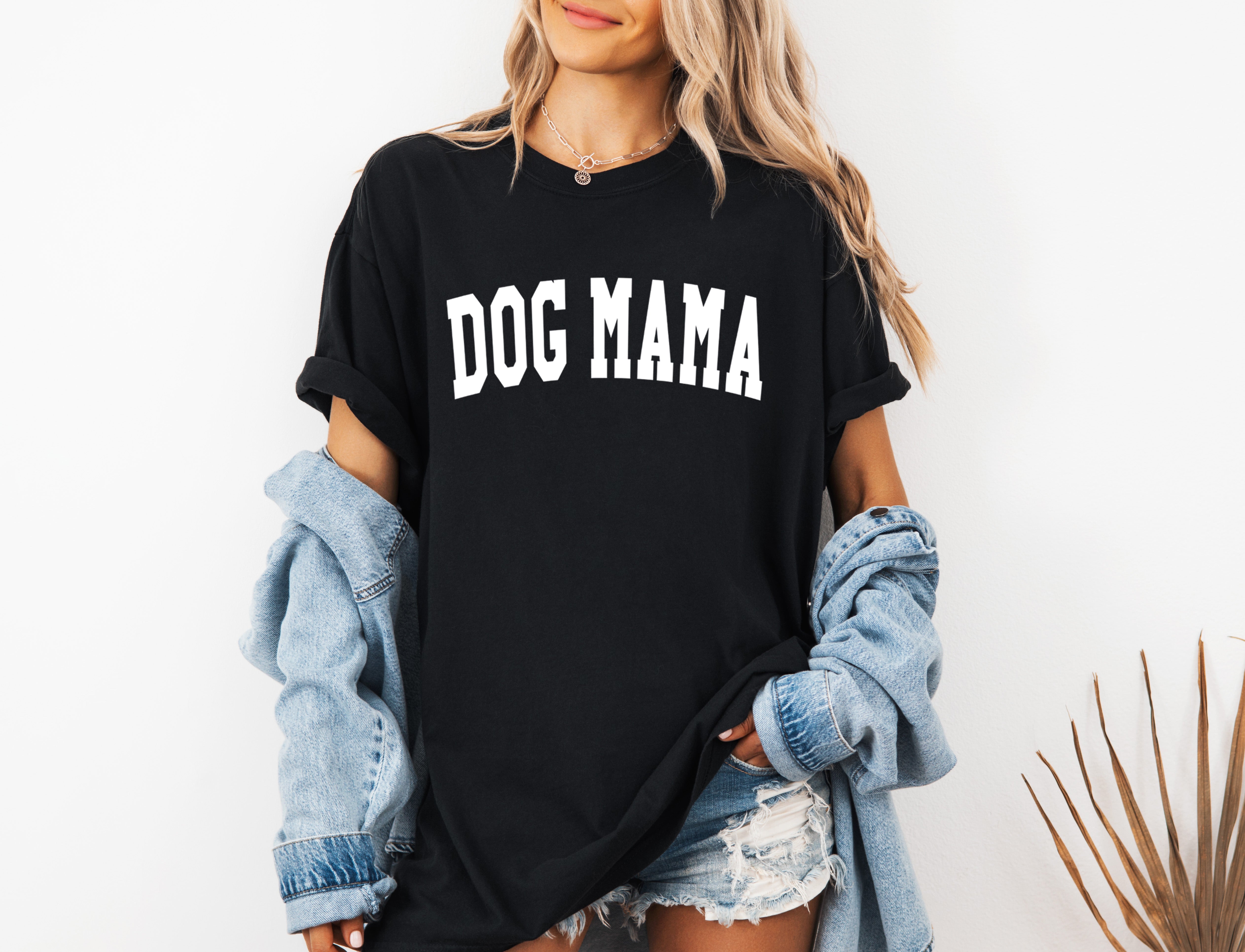 Dog Mama Comfort Colors Garment Dyed T Shirt (Condensed Font)