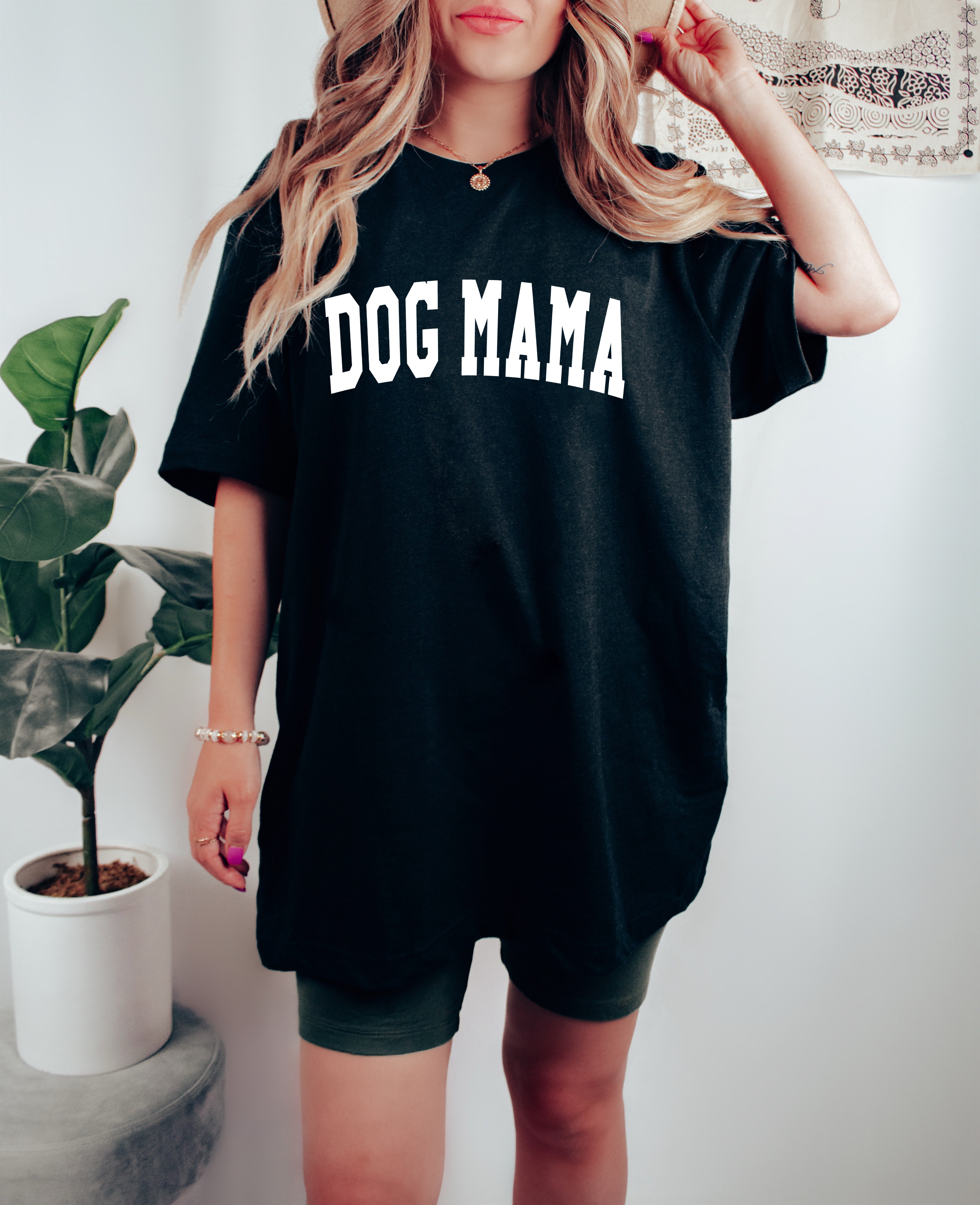 Dog Mama Comfort Colors Garment Dyed T Shirt (Condensed Font)