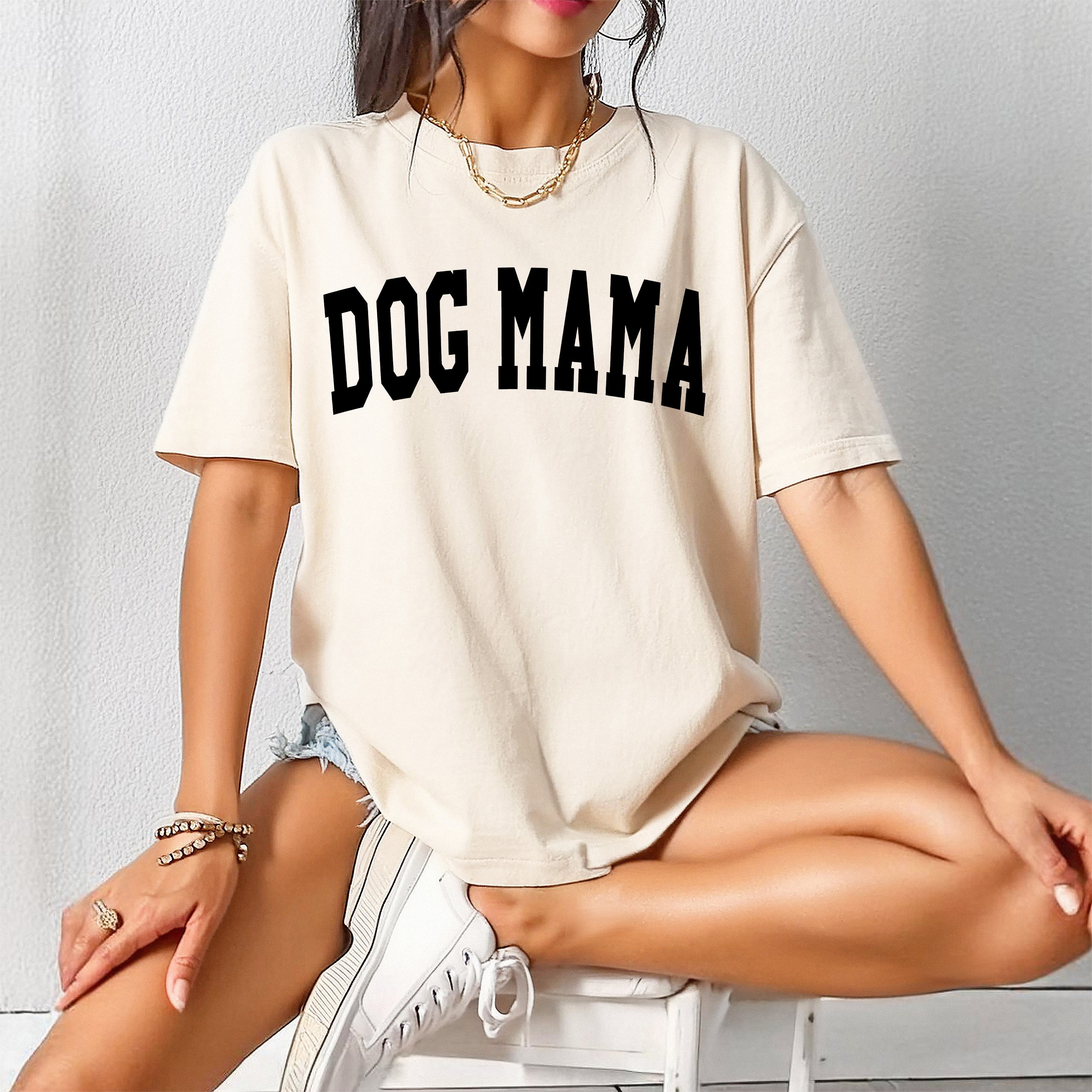 Dog Mama Comfort Colors Garment Dyed T Shirt (Condensed Font)