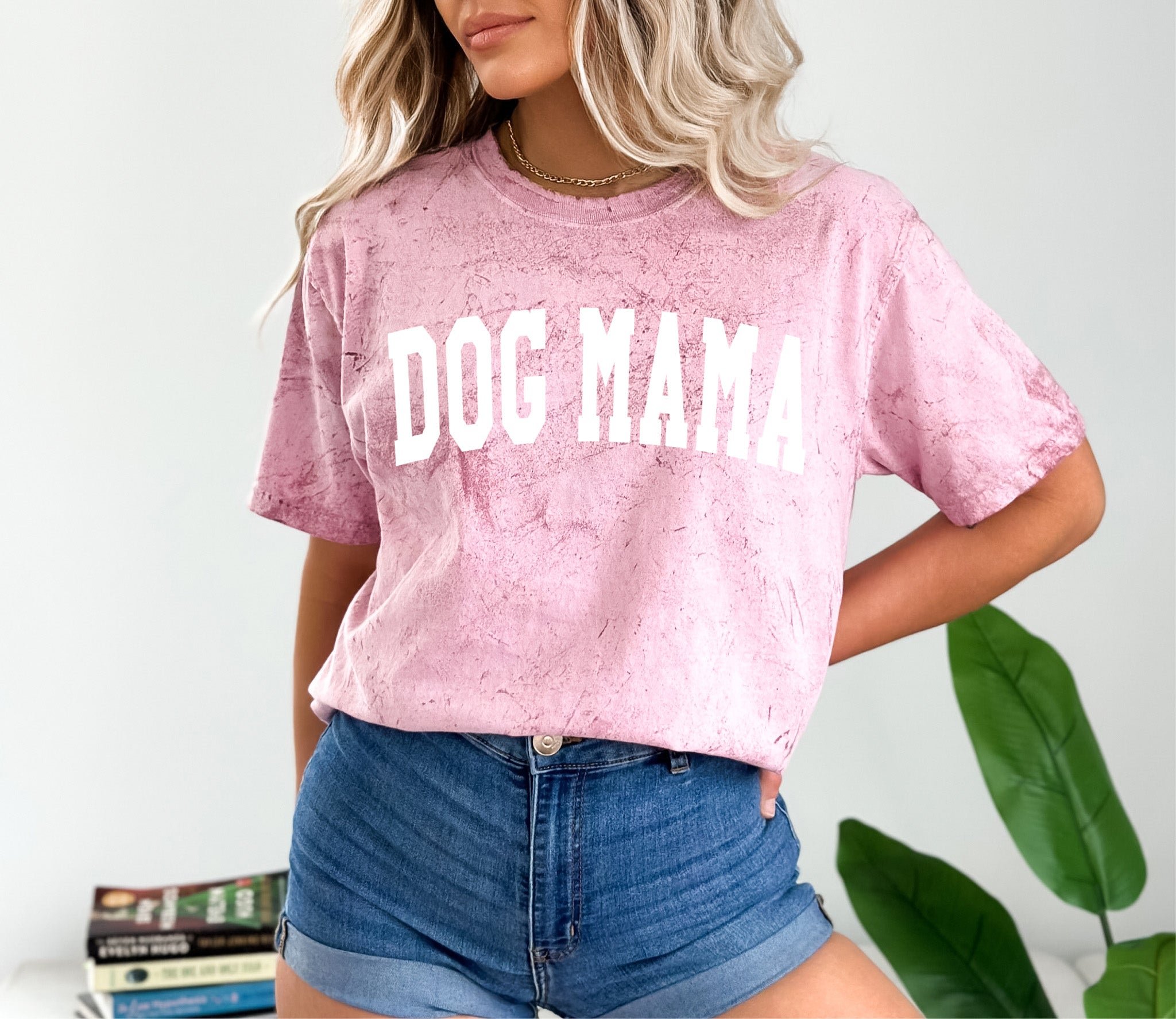 Dog Mama Comfort Colors Garment Dyed T Shirt (Condensed Font)