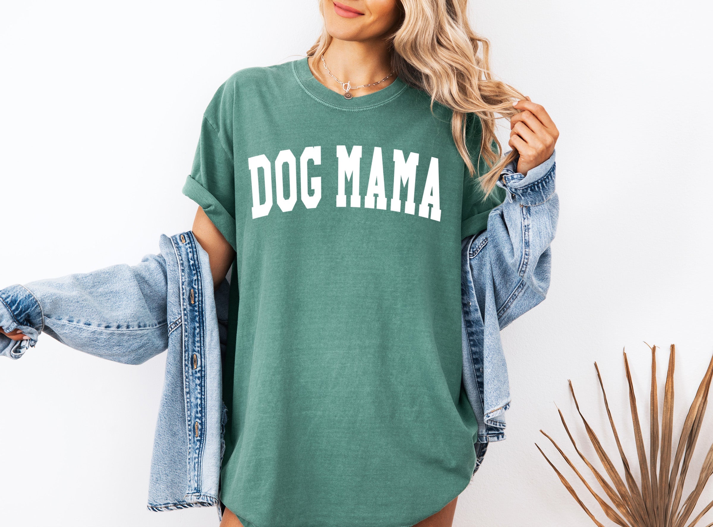 Dog Mama Comfort Colors Garment Dyed T Shirt (Condensed Font)