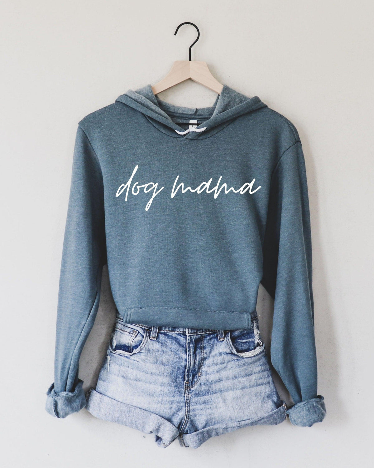 Dog Mama Sponge Fleece hoodie Sweatshirt (Cursive)