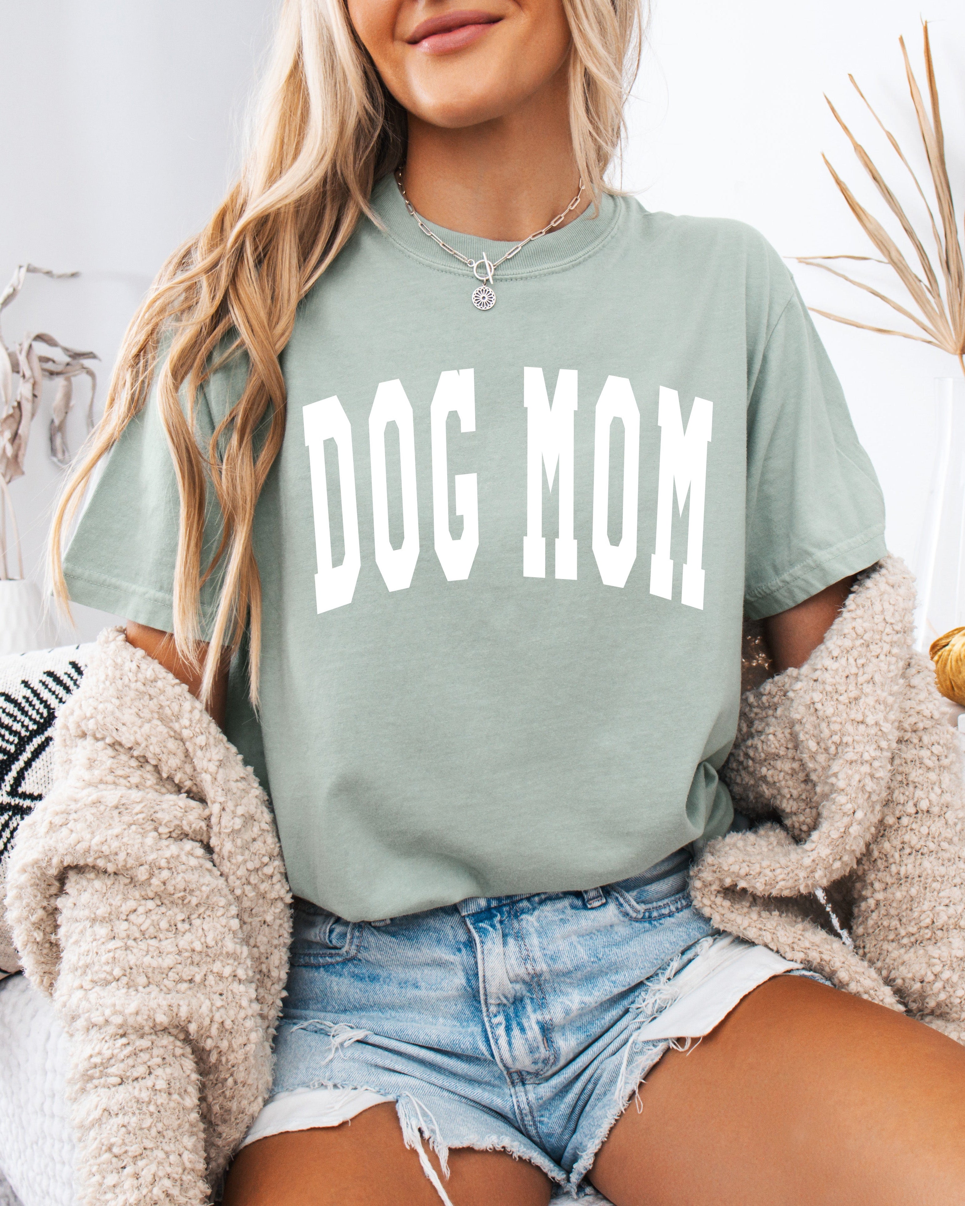 Dog Mom Comfort Colors Garment Dyed T Shirt (Condensed Font)