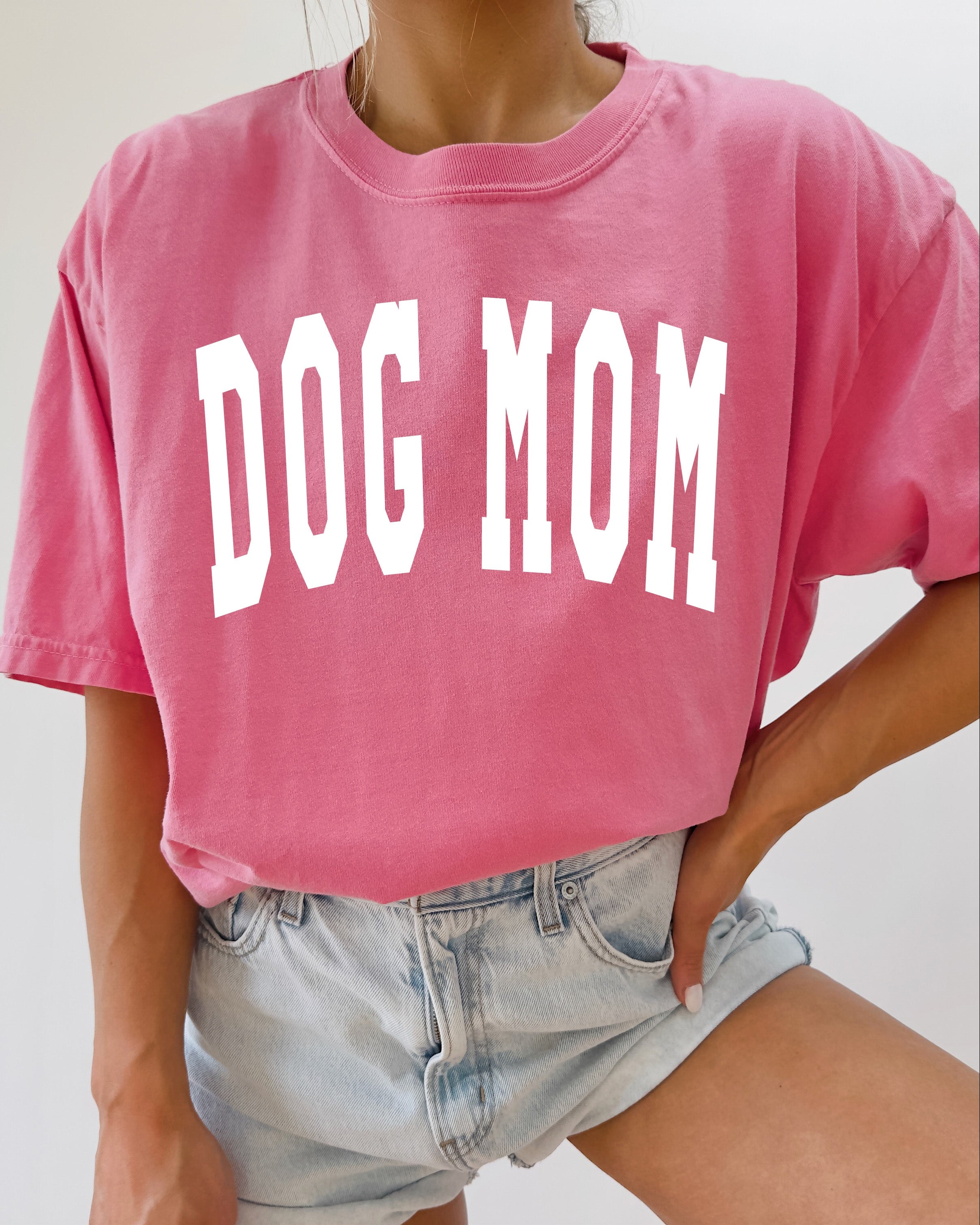 Dog Mom Comfort Colors Garment Dyed T Shirt (Condensed Font)