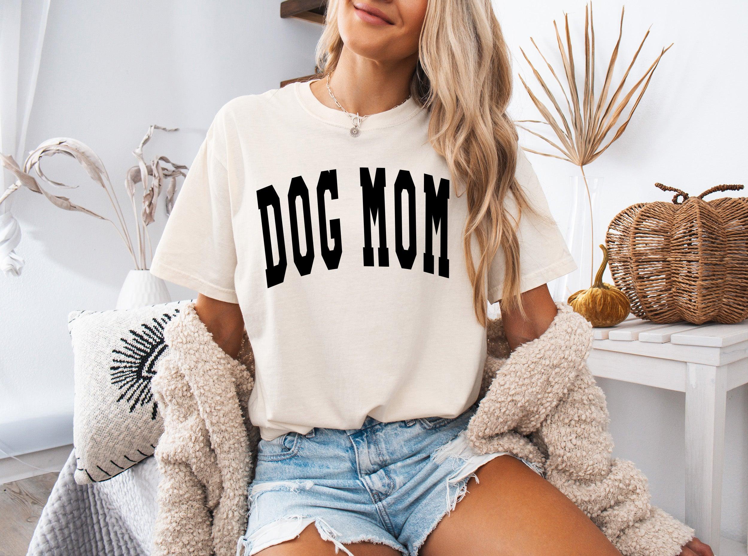Dog Mom Comfort Colors Garment Dyed T Shirt (Condensed Font)