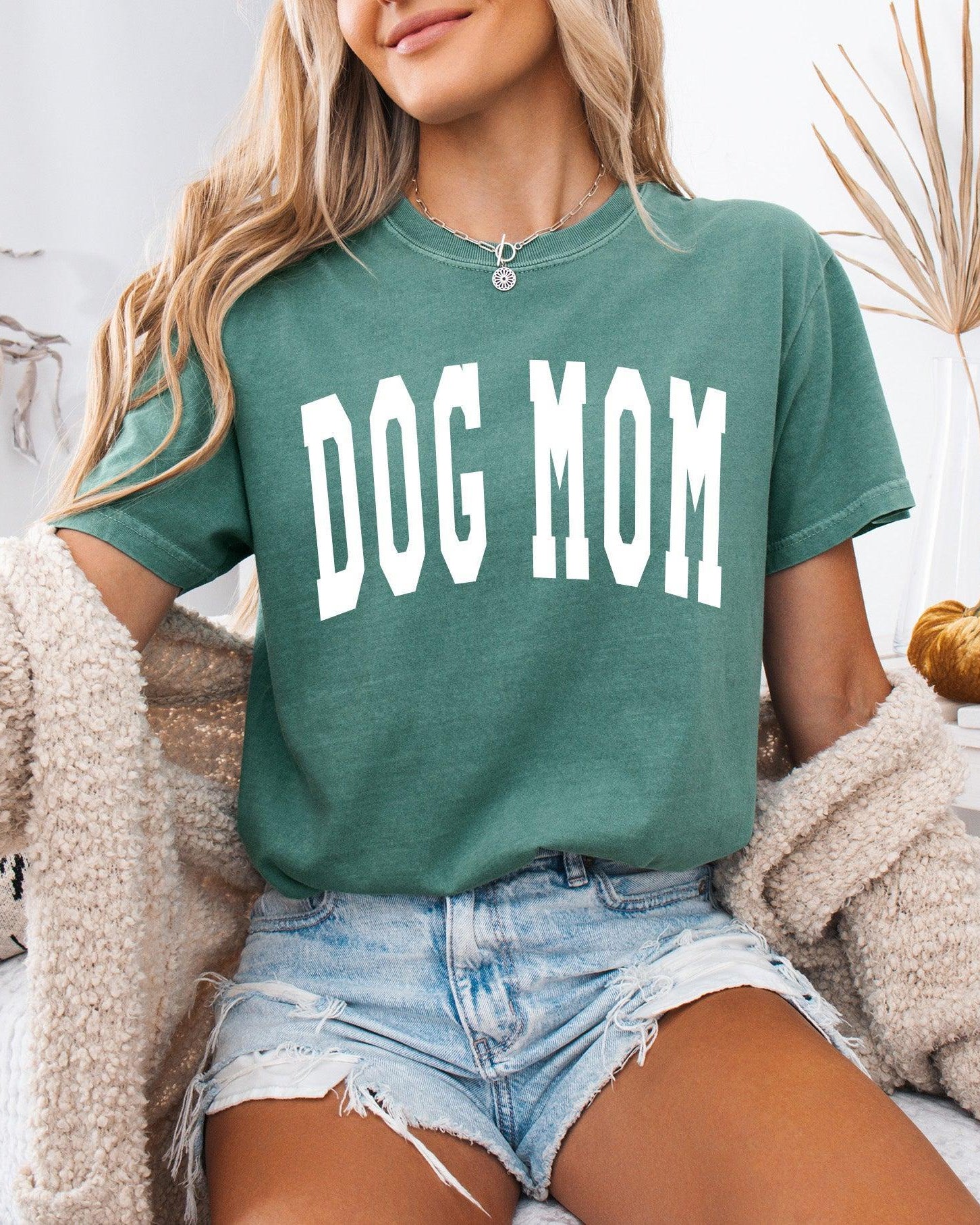 Dog Mom Comfort Colors Garment Dyed T Shirt (Condensed Font)