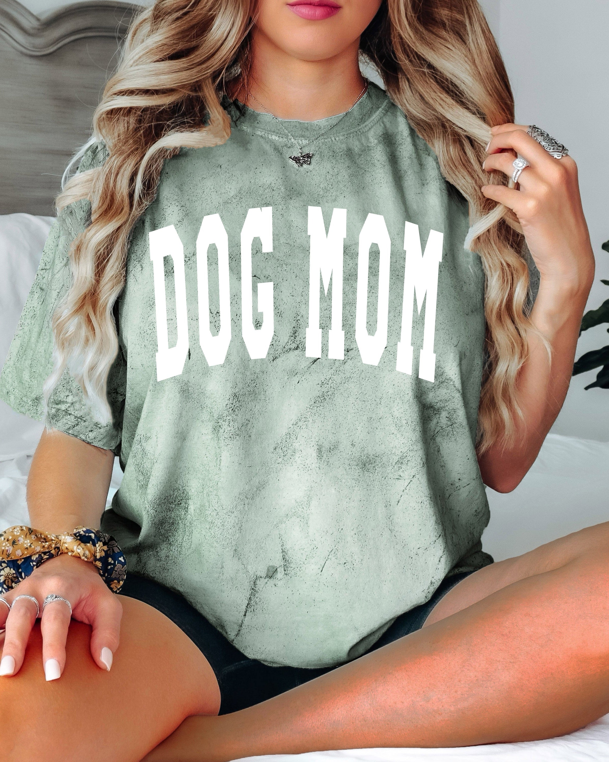 Dog Mom Comfort Colors Garment Dyed T Shirt (Condensed Font)
