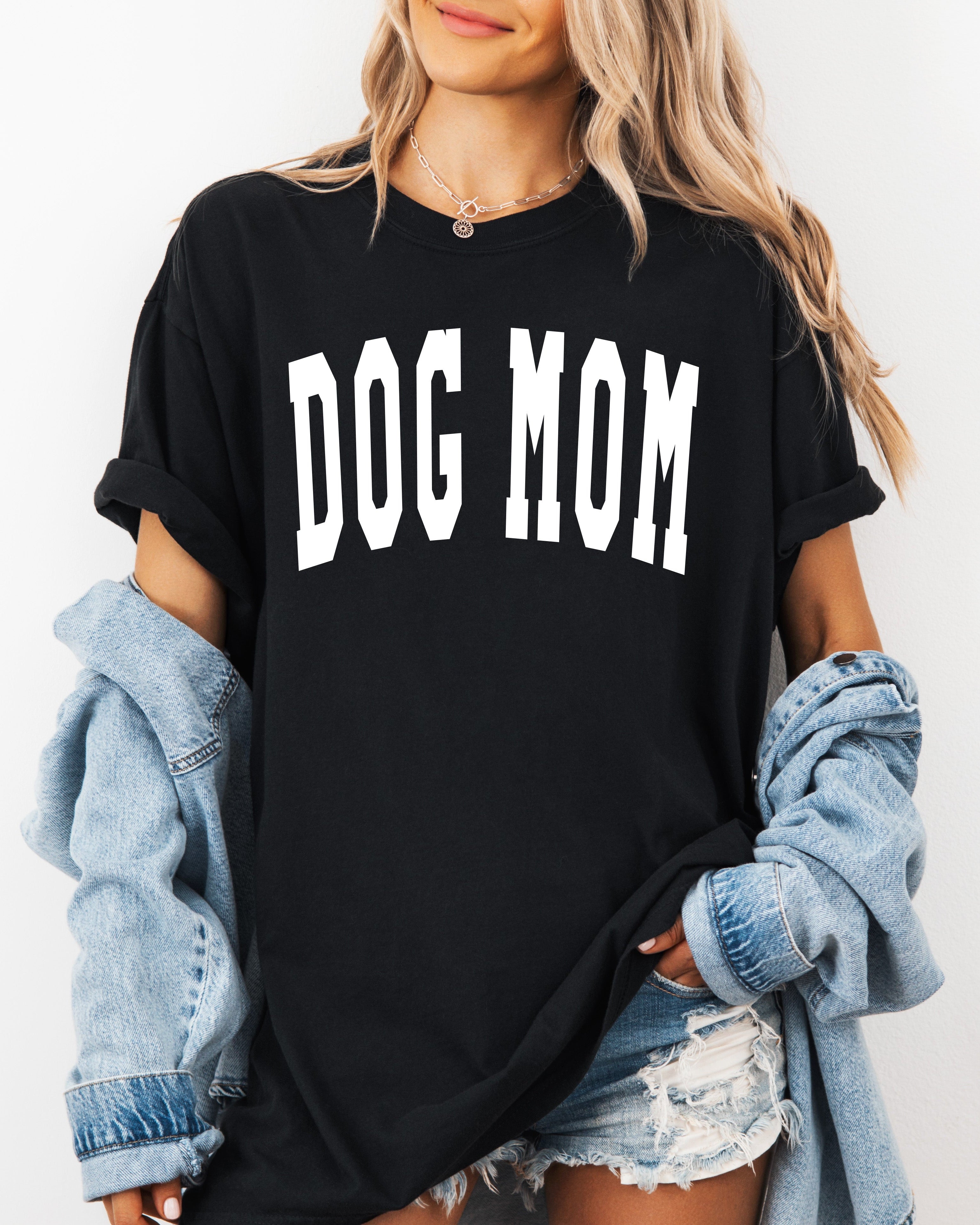 Dog Mom Comfort Colors Garment Dyed T Shirt (Condensed Font)