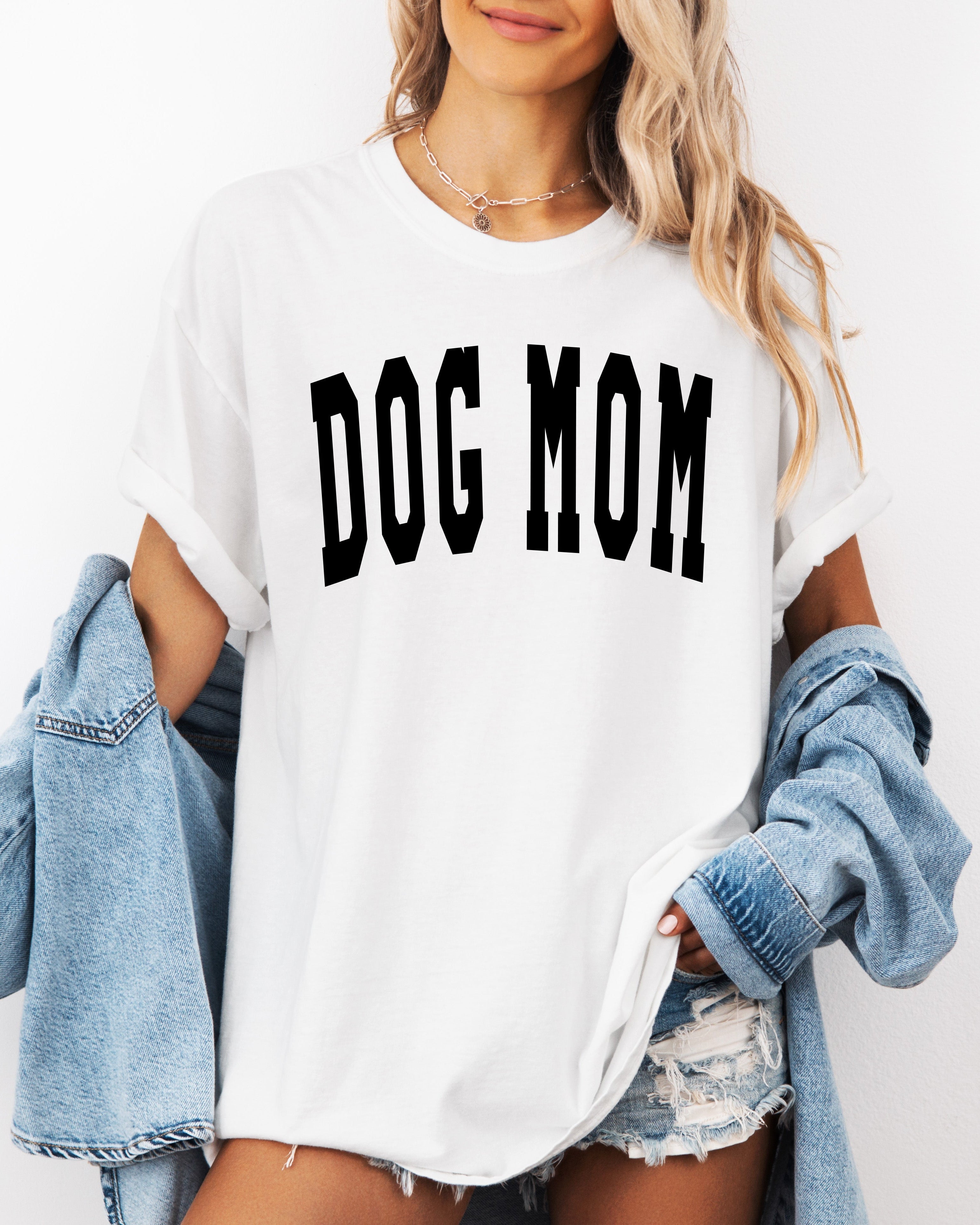 Dog Mom Comfort Colors Garment Dyed T Shirt (Condensed Font)