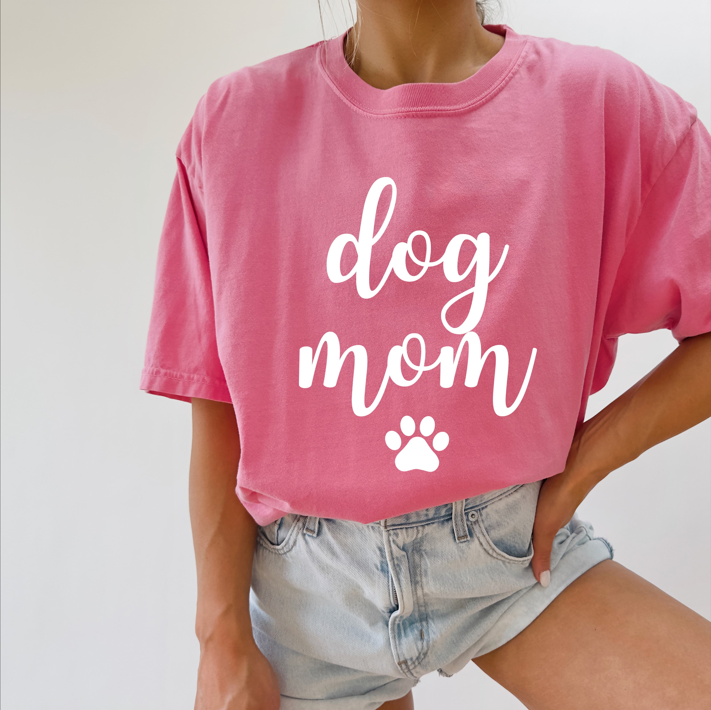 Dog Mom Comfort Colors T Shirt (Joshico Font)