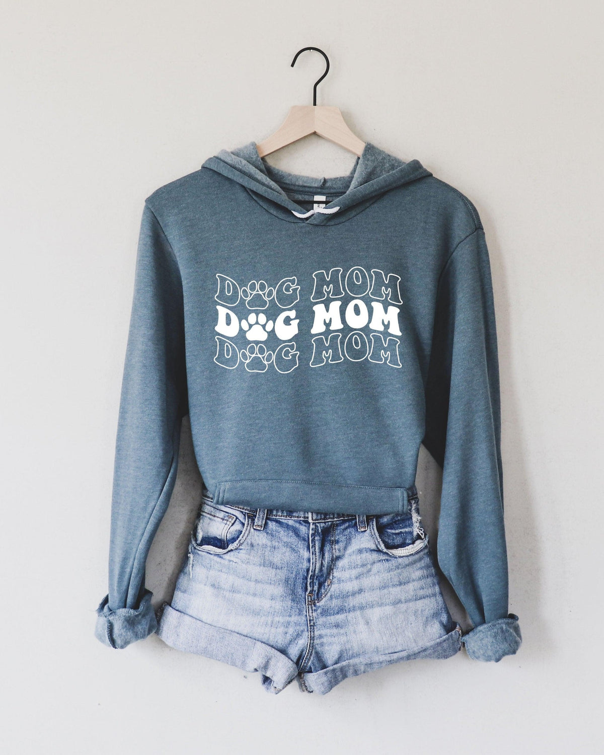 Dog Mom Sponge Fleece hoodie Sweatshirt (Groovy)