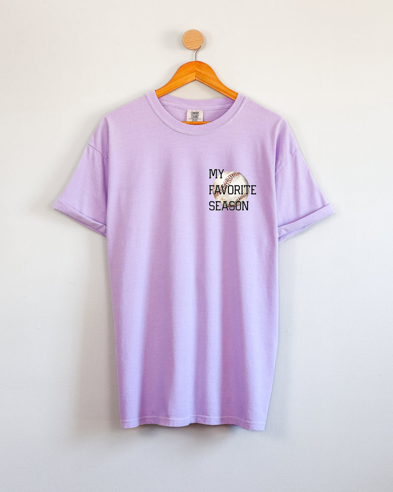 My Favorite Season Game day Baseball Mama Comfort Colors T Shirt