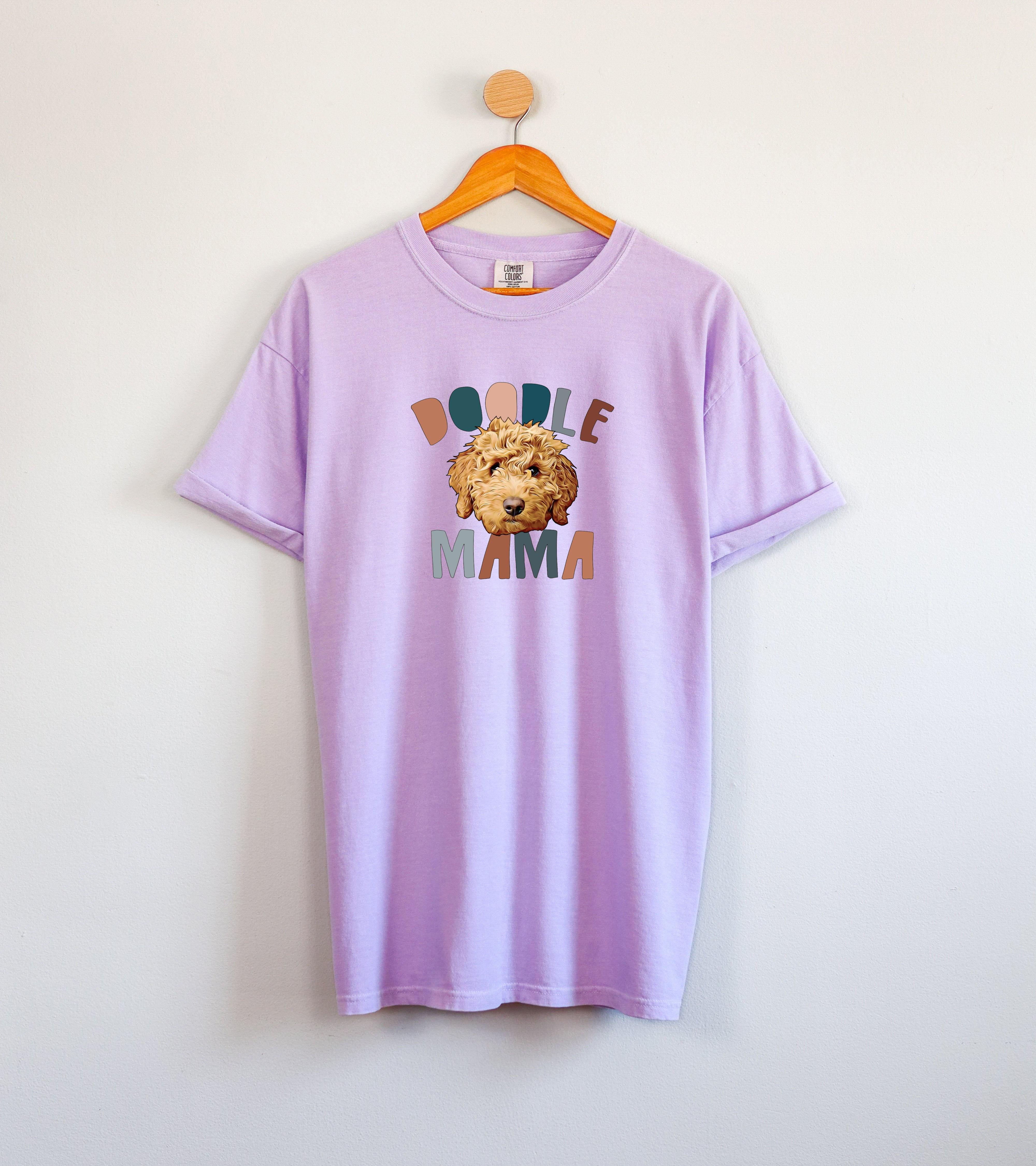 Golden Doodle Dog Mom Comfort Colors T Shirt (Color)