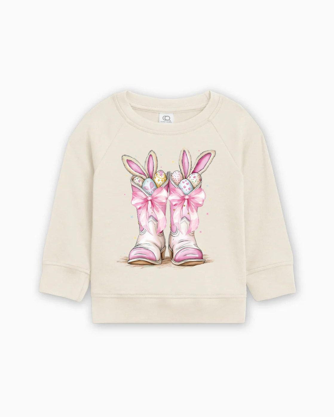Easter Eggs in boots Easter Organic Cotton Baby toddler Pullover