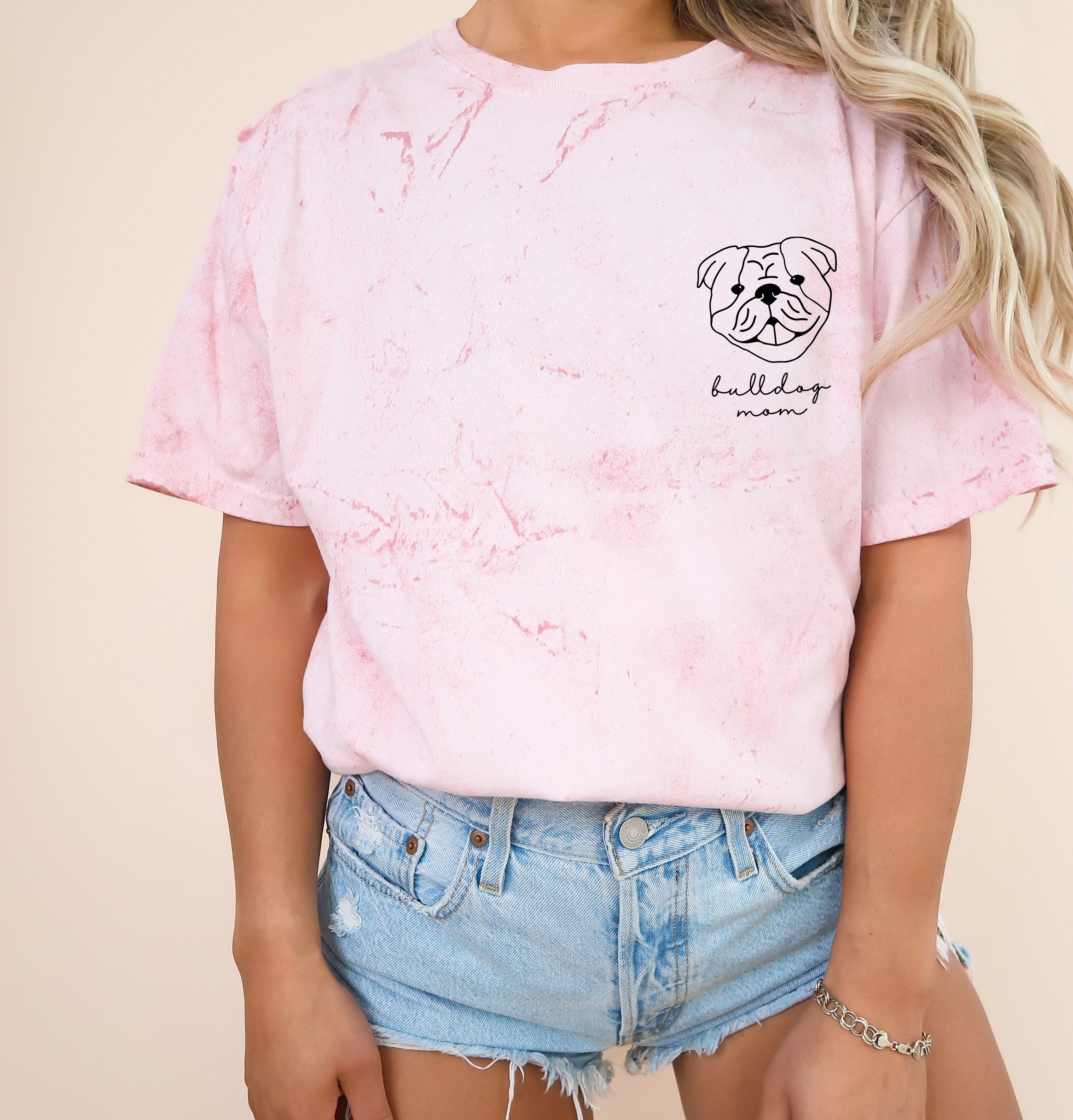 English Bulldog Dog Mom Comfort Colors T Shirt