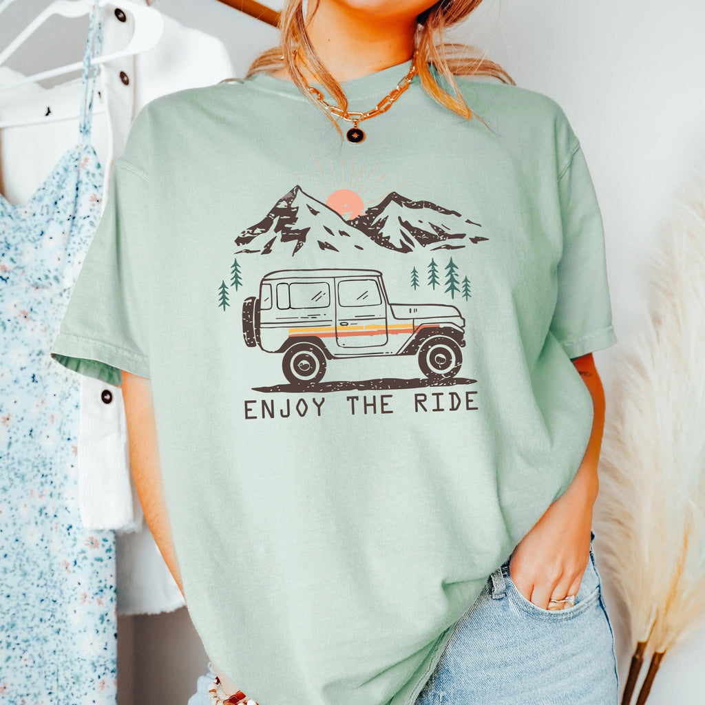 Enjoy the ride Camping and hiking Comfort Colors T Shirt