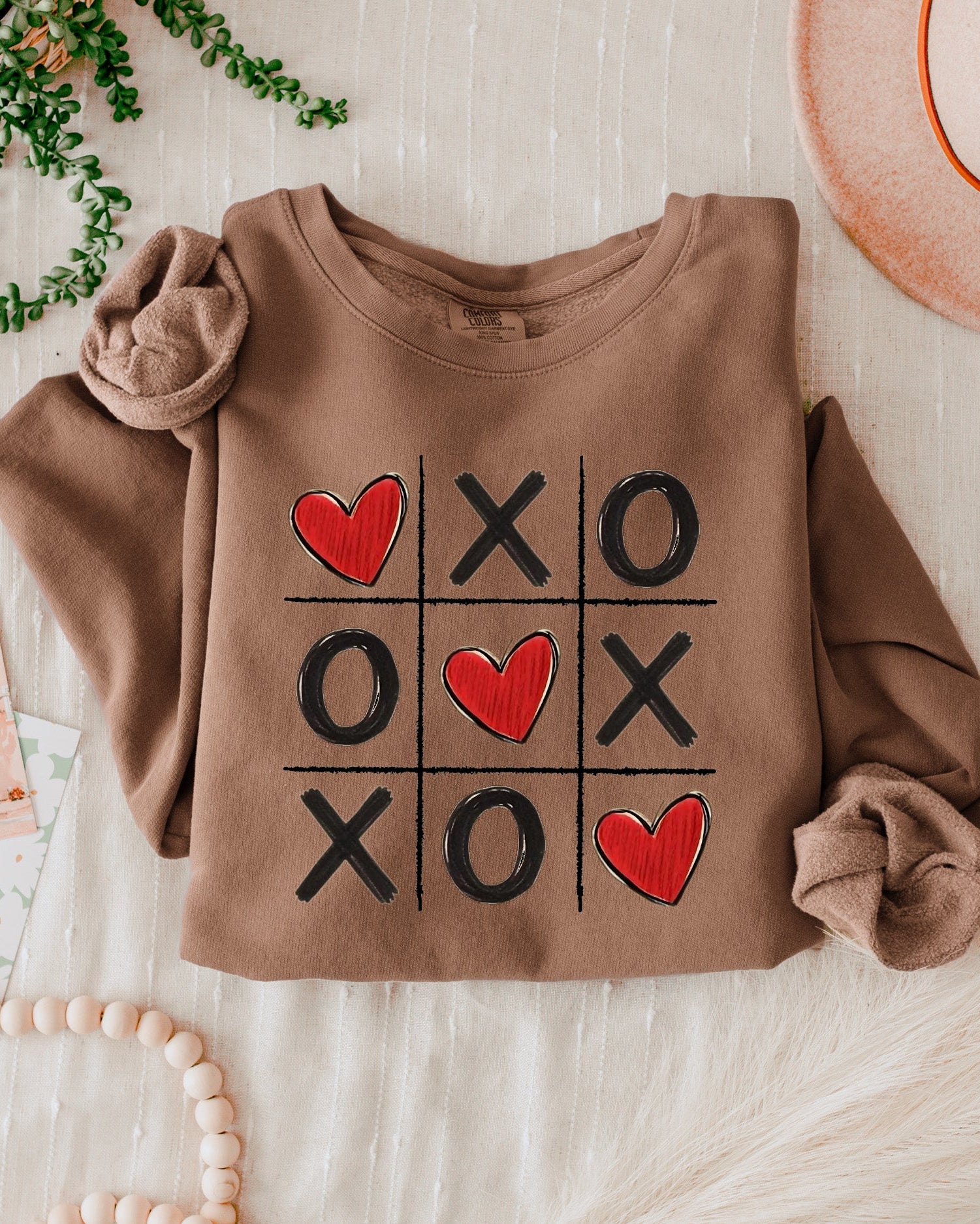 XOXO Valentine's Day Garment Dyed Comfort Colors Sweatshirt