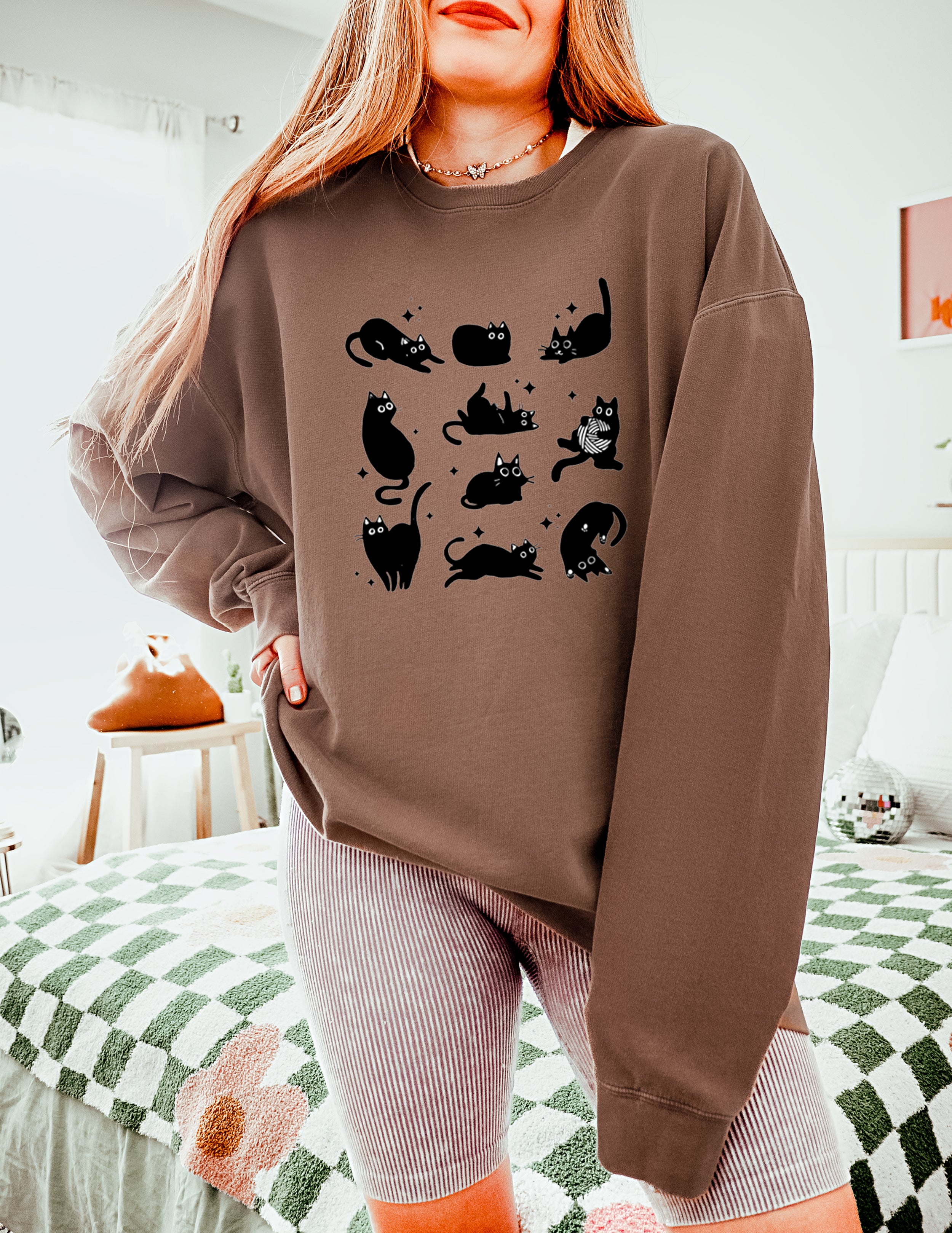 Cat mom Cat Lover Pet Fur mom Fall Garment Dyed Comfort Colors Sweatshirt