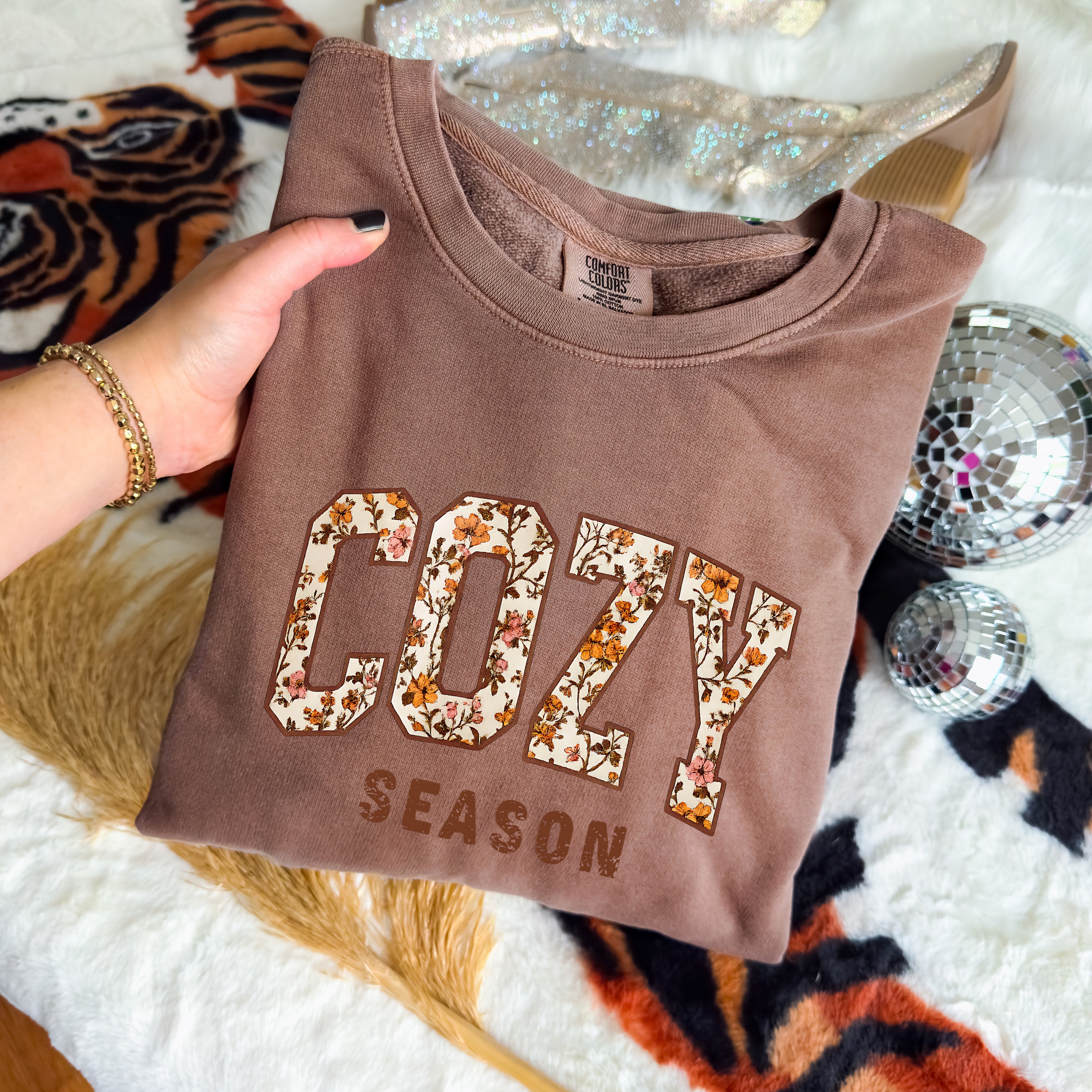 Cozy Season Fall Autumn Thanksgiving Day Comfort Colors Sweatshirt