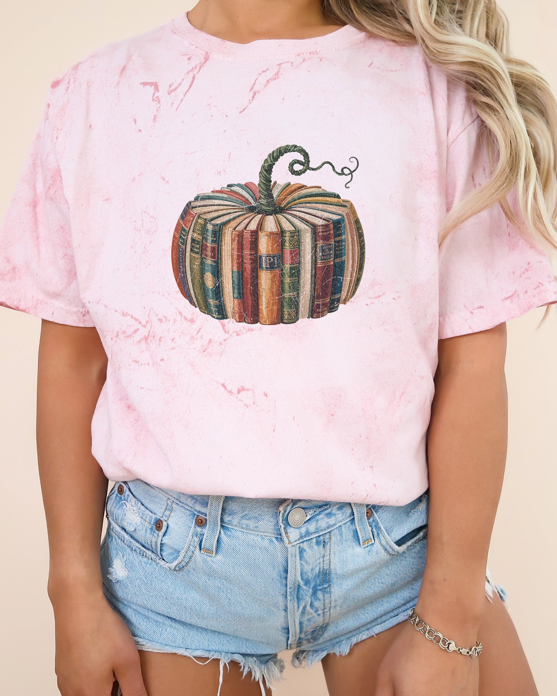 Fall Pumpkin Book Thanksgiving day Christmas Autumn Comfort Colors Garment Dyed T Shirt