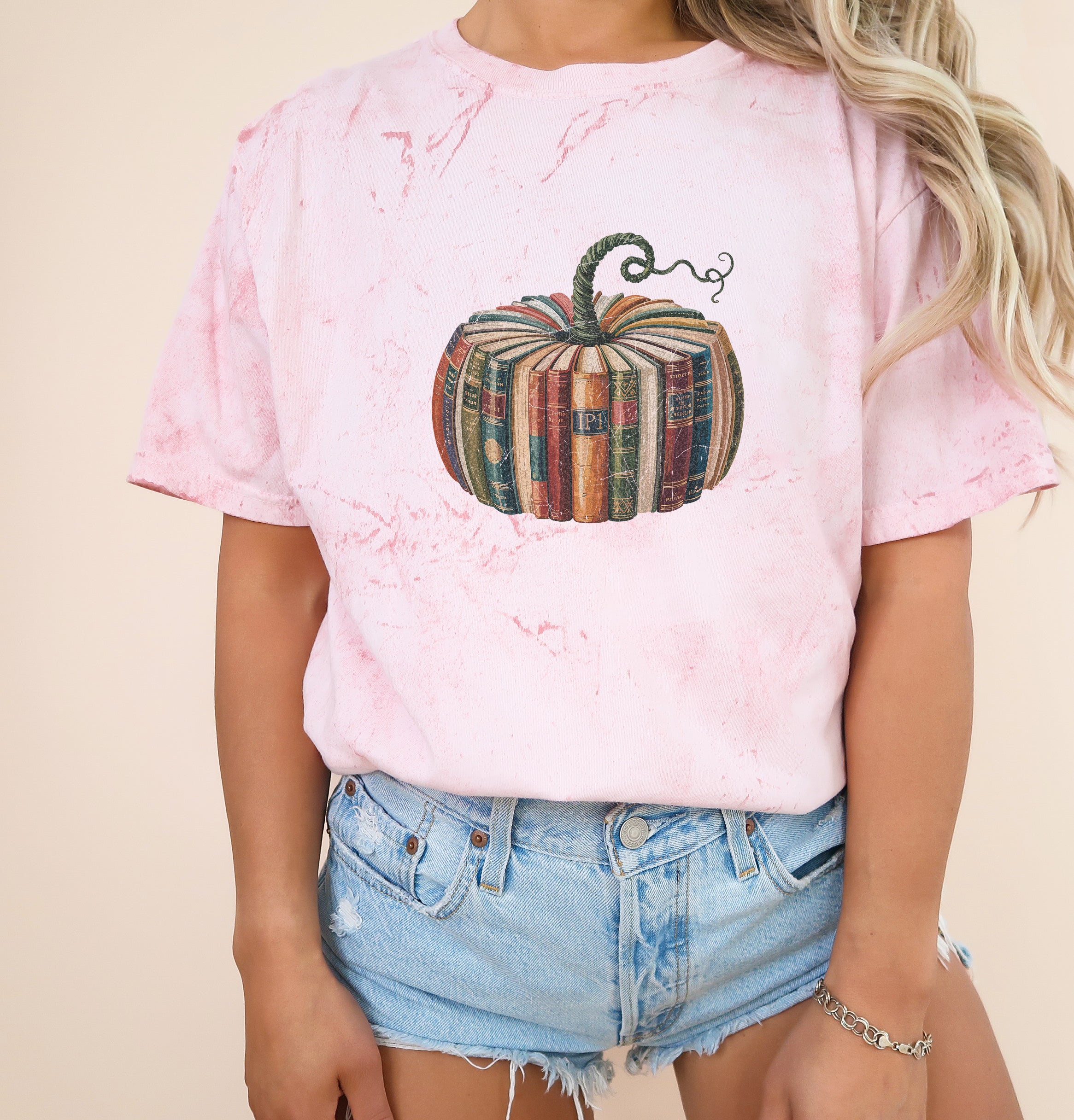 Fall Pumpkin Book Thanksgiving day Christmas Autumn Comfort Colors Garment Dyed T Shirt