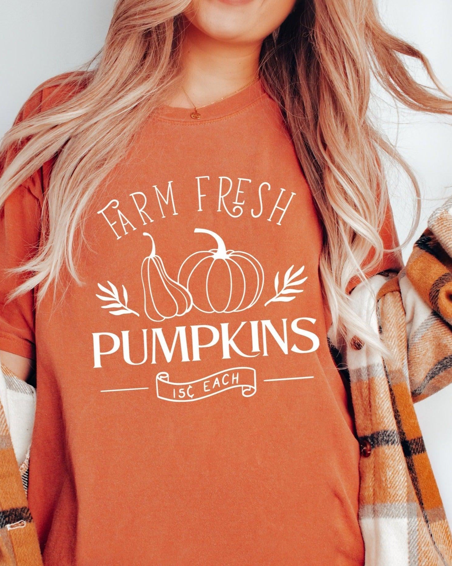 Farm Fresh Pumpkins Fall Comfort Colors T Shirt