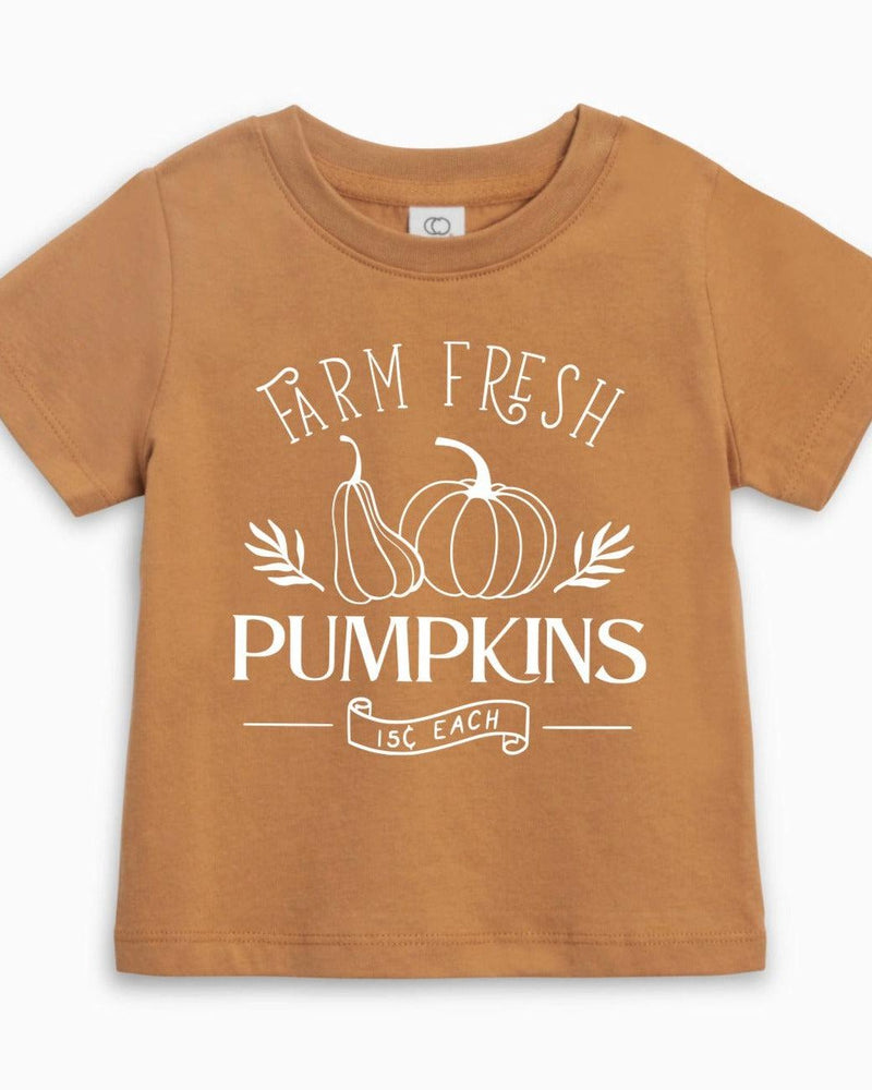 Farm Fresh Pumpkins Fall Organic Cotton Baby And Toddler Tee | Thanksgiving