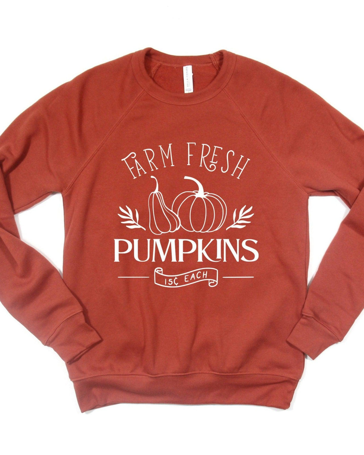 Farm fresh pumpkins fall Raglan Sponge Fleece Sweatshirt