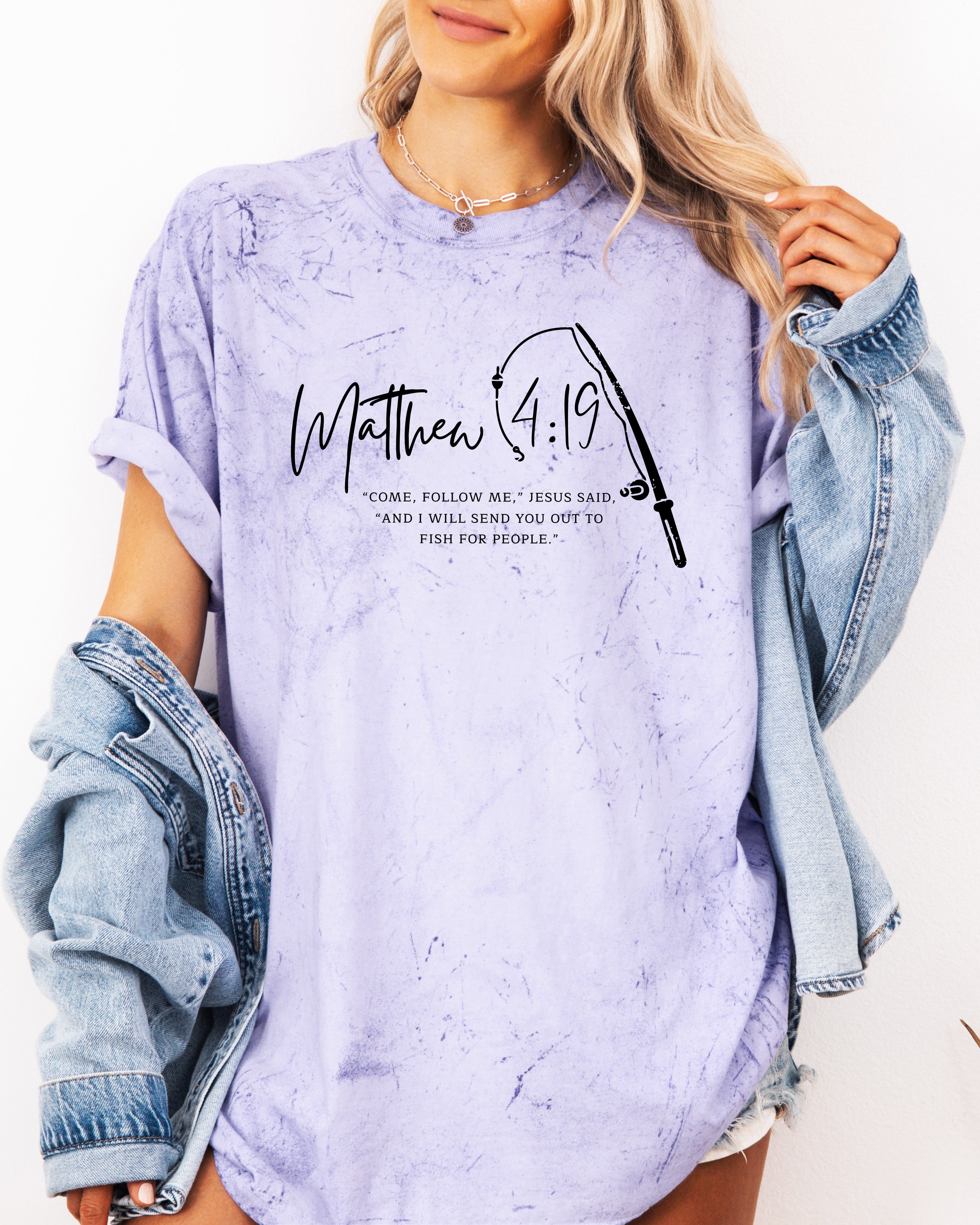 Fish for People Disciples Christian Comfort Colors Garment Dyed T Shirt