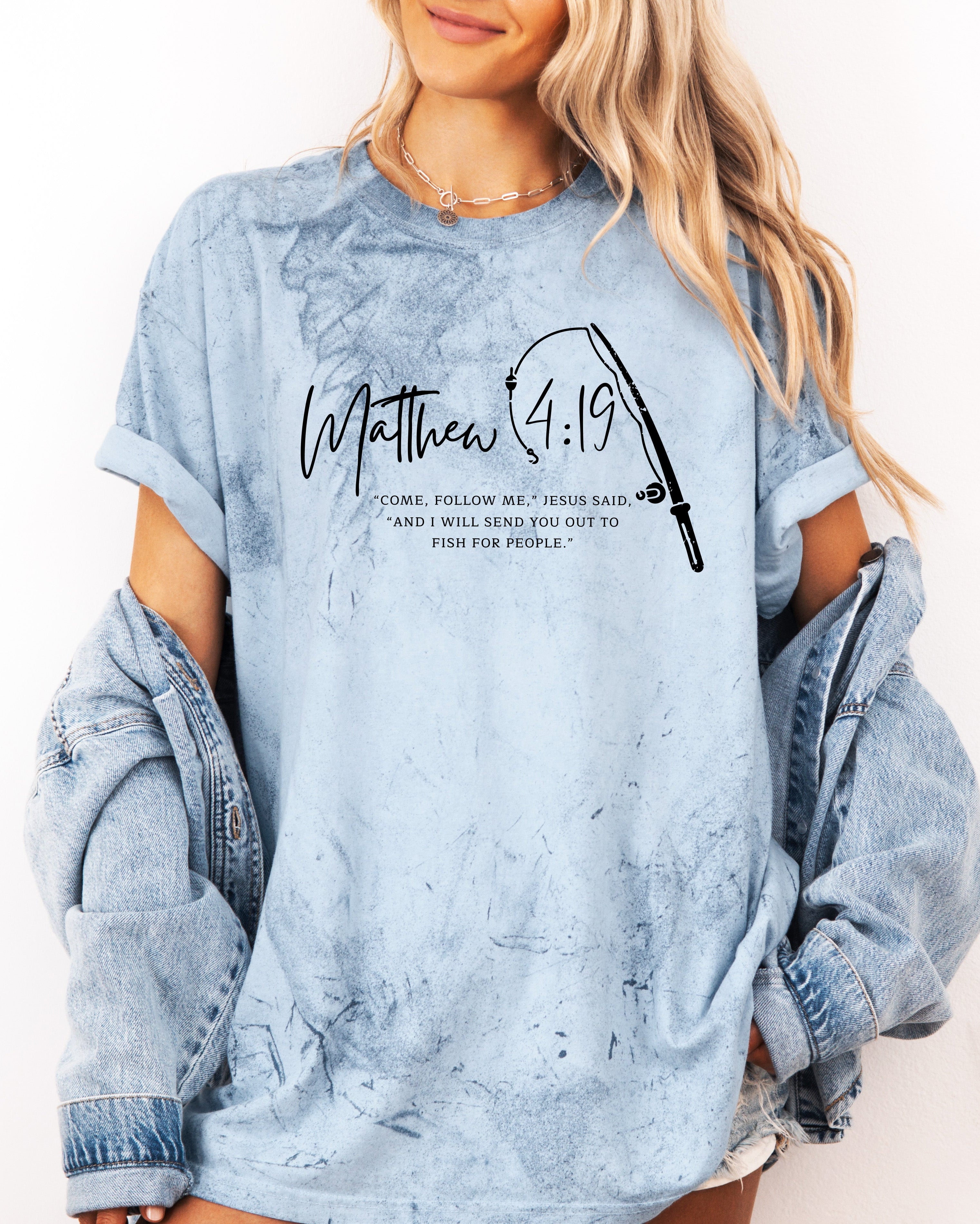 Fish for People Disciples Christian Comfort Colors Garment Dyed T Shirt