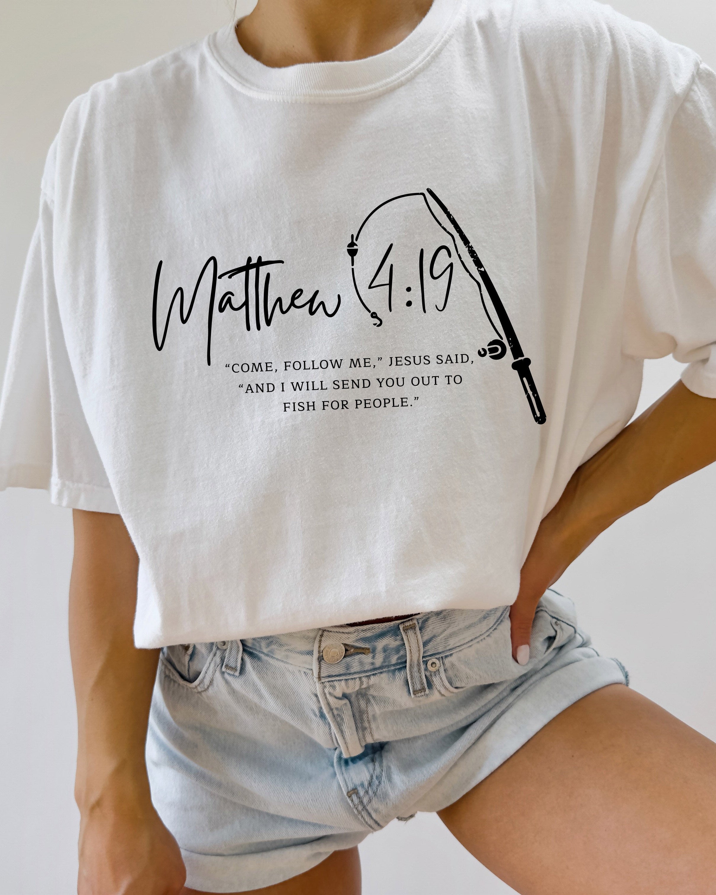 Fish for People Disciples Christian Comfort Colors Garment Dyed T Shirt