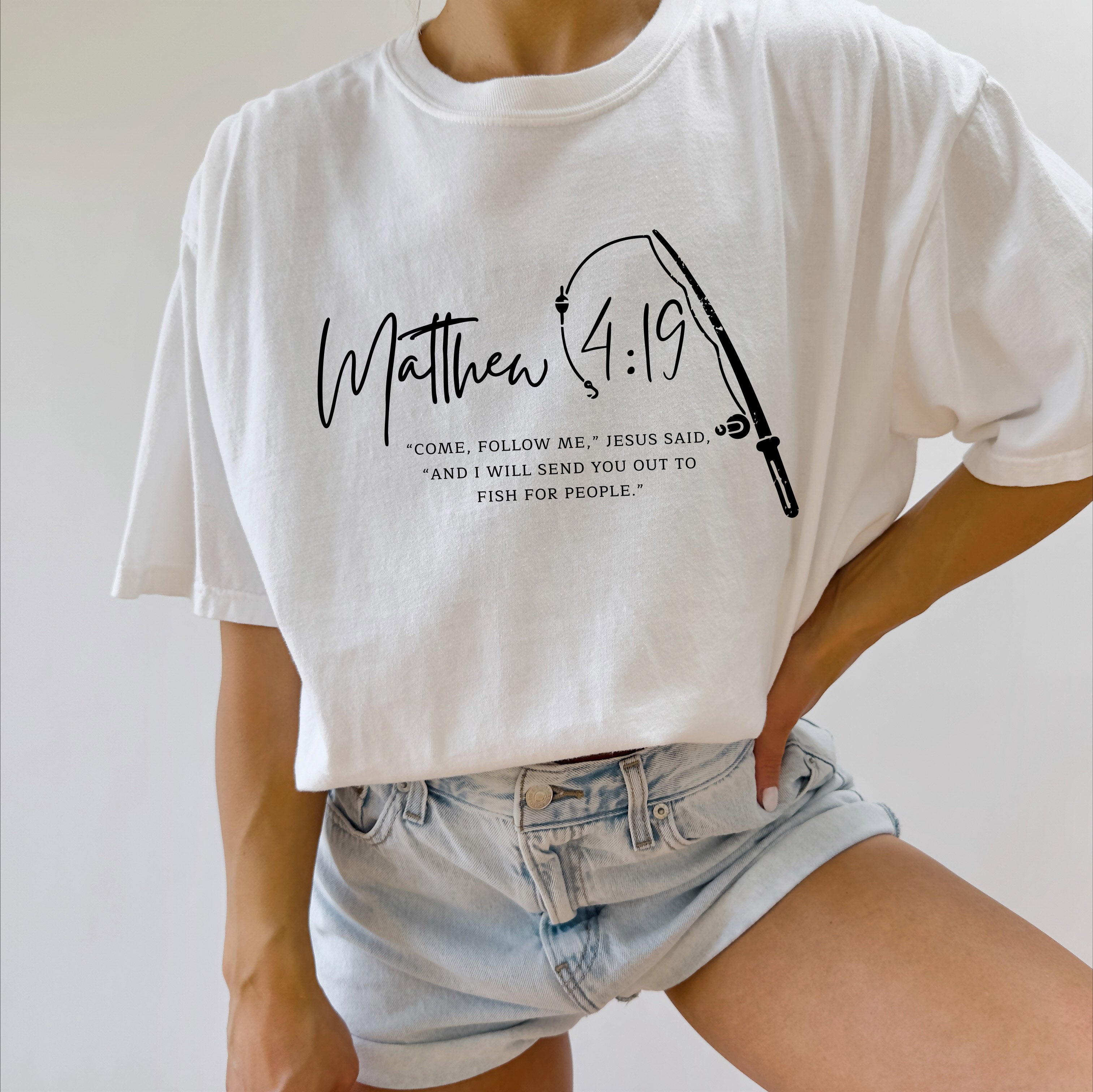 Fish for People Disciples Christian Comfort Colors Garment Dyed T Shirt