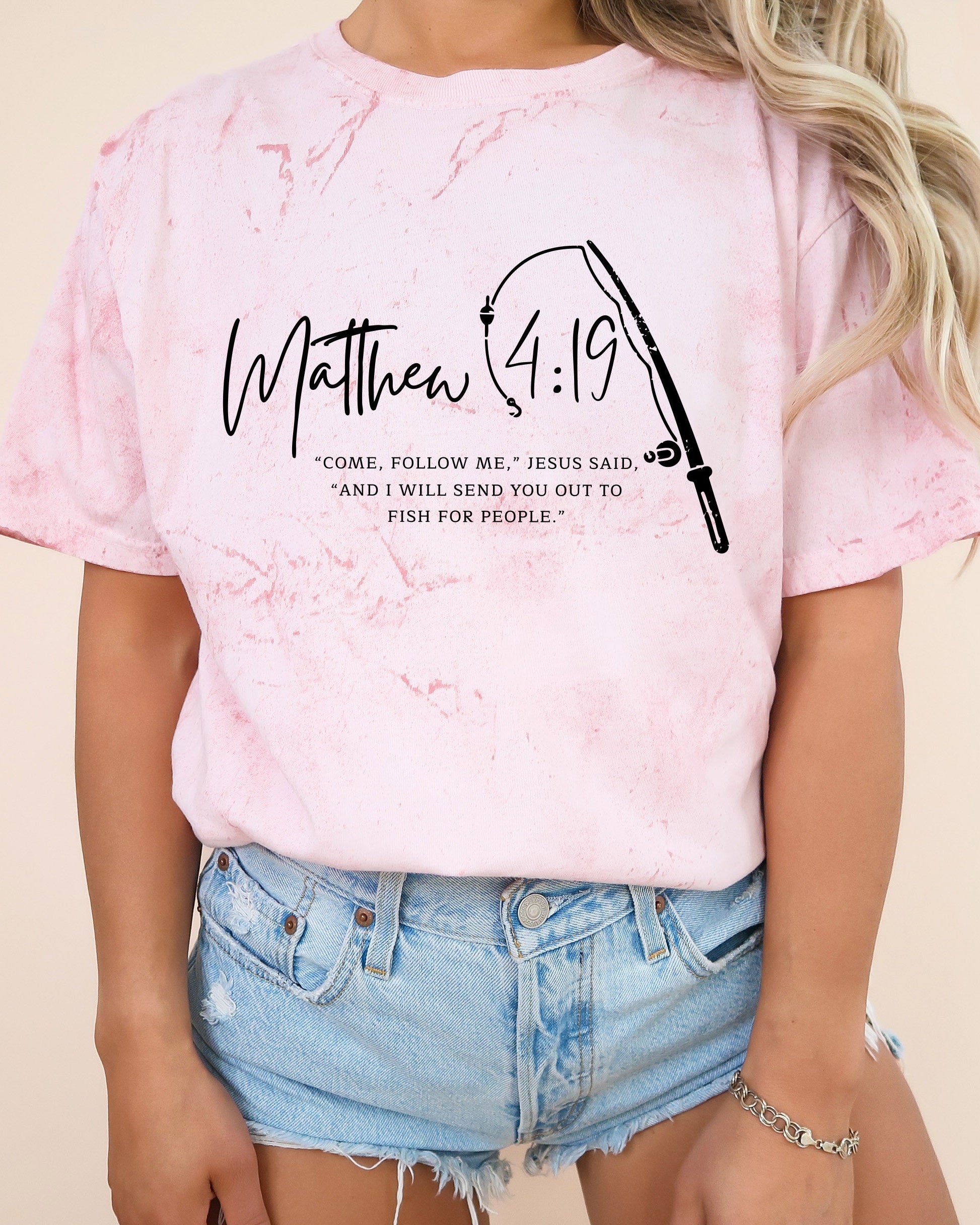 Fish for People Disciples Christian Comfort Colors Garment Dyed T Shirt