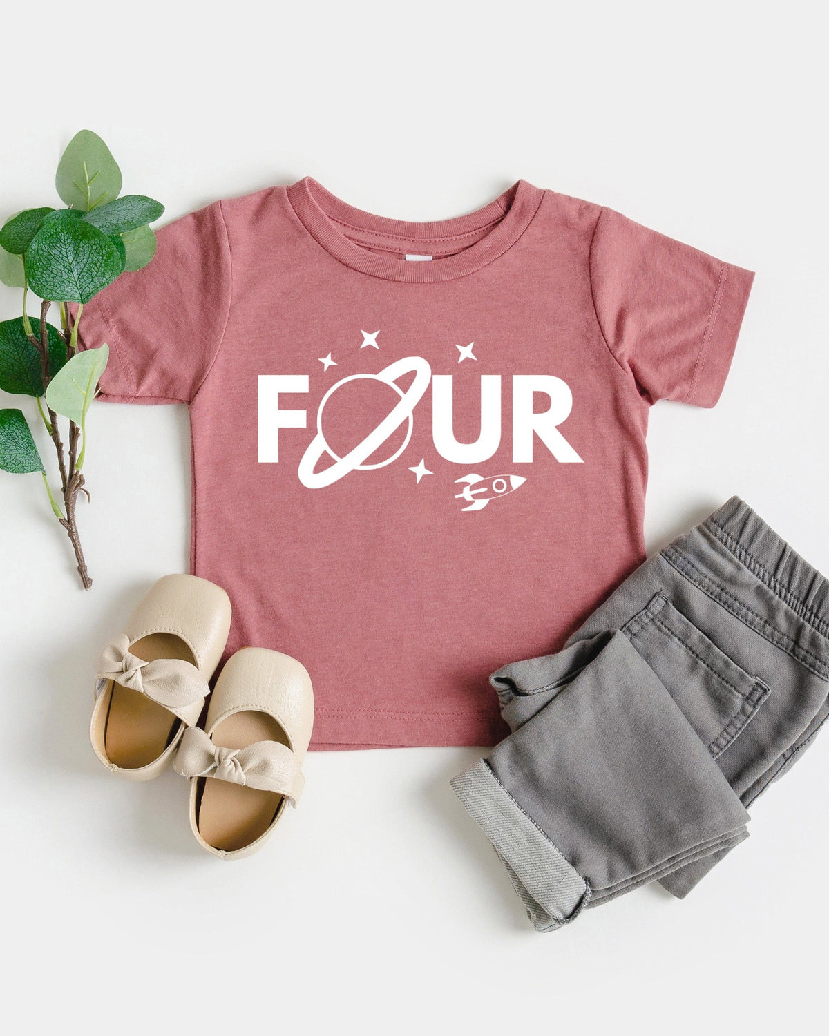 Four Space themed birthday party T-Shirt | 4th Space birthday boy birthday girl Shirt