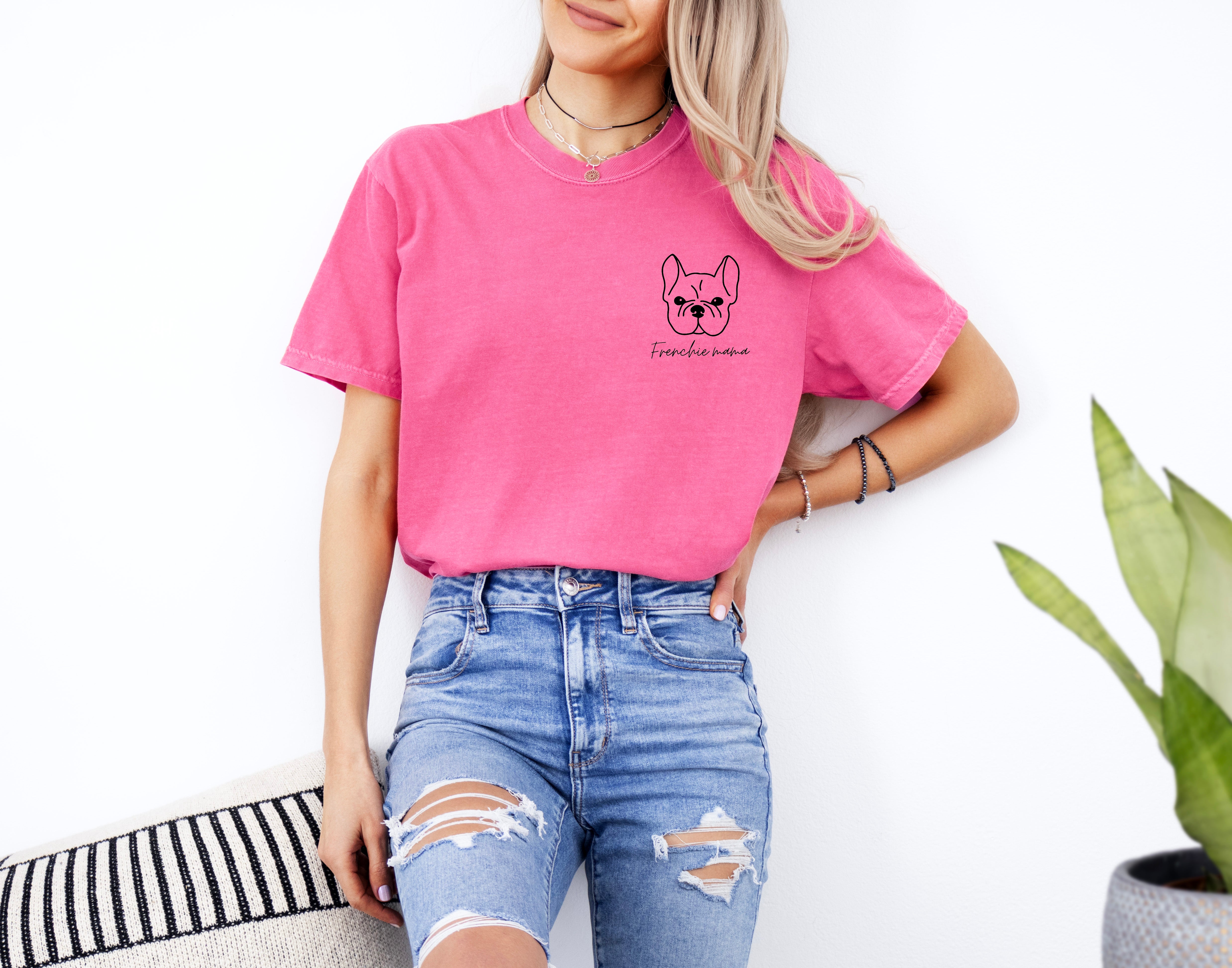 Frenchie French Bulldog Dog Mom Comfort Colors T Shirt