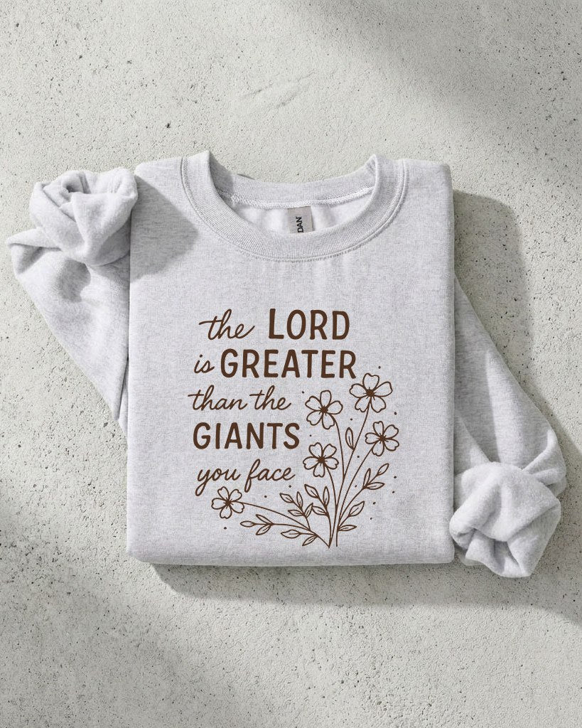 The Lord Is Greater Than The Giant Christian Kids Tee, Bible Faith Shirt