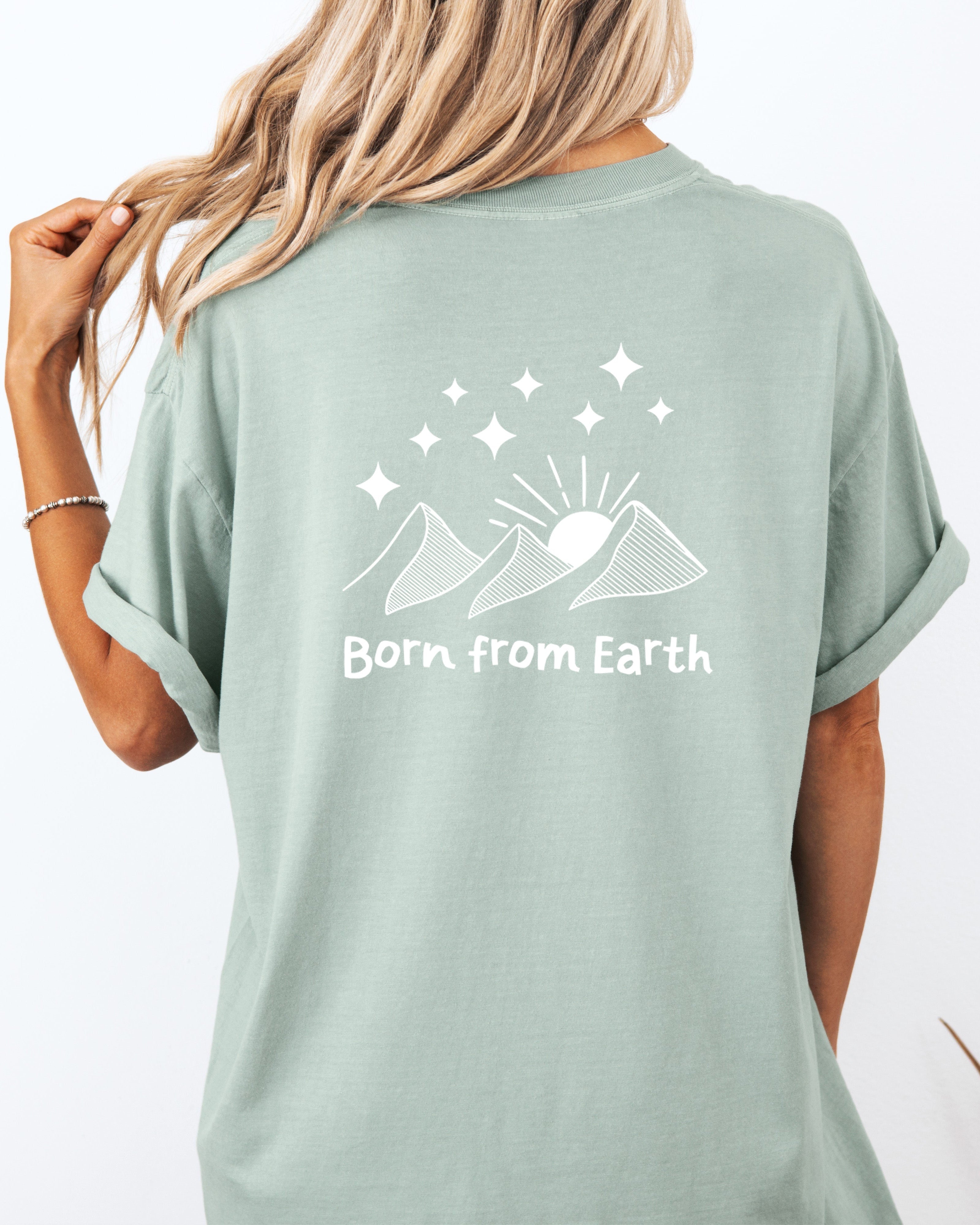 Born from Earth Wild Sun Lake Comfort Colors Pocket T-Shirt – Nature Camping Outdoor Graphic Tee