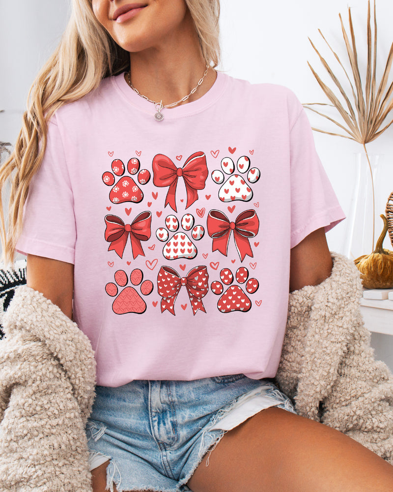 Paw Dog Mom Valentine's day Comfort Colors T Shirt