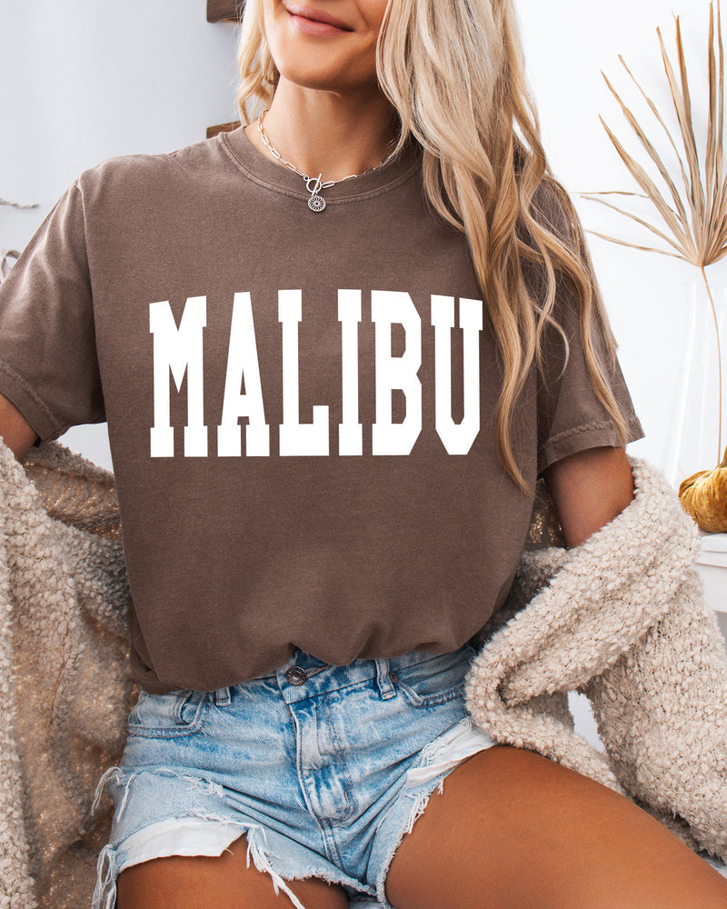 Malibu State City College Comfort Colors T Shirt Vacation Beach Lake Summer