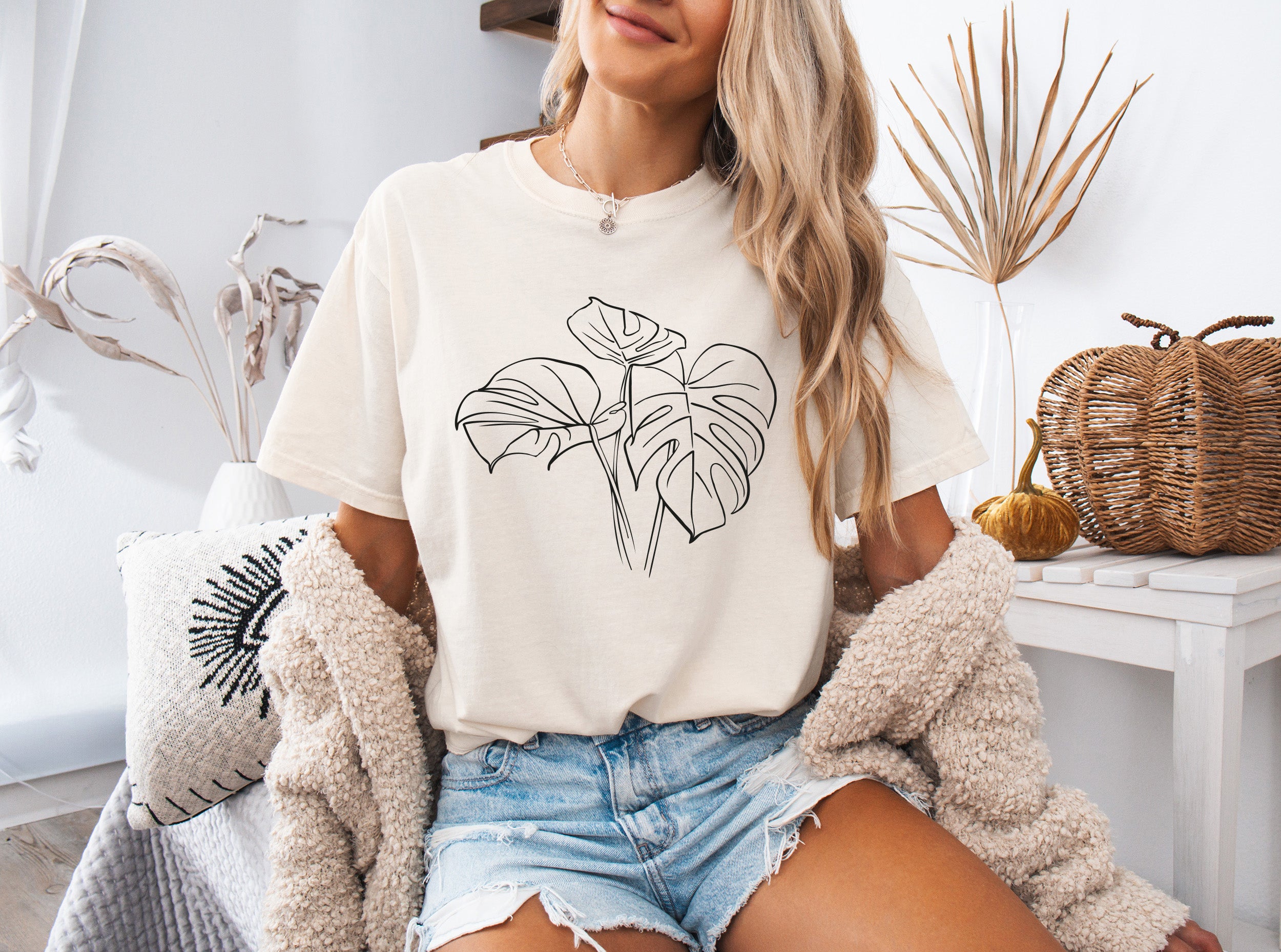 Monstera botanical Comfort Colors T Shirt