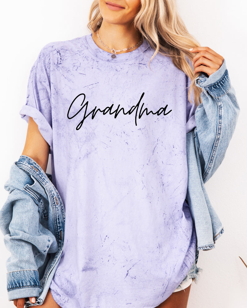 Grandma Comfort Colors Garment Dyed T Shirt (cursive)
