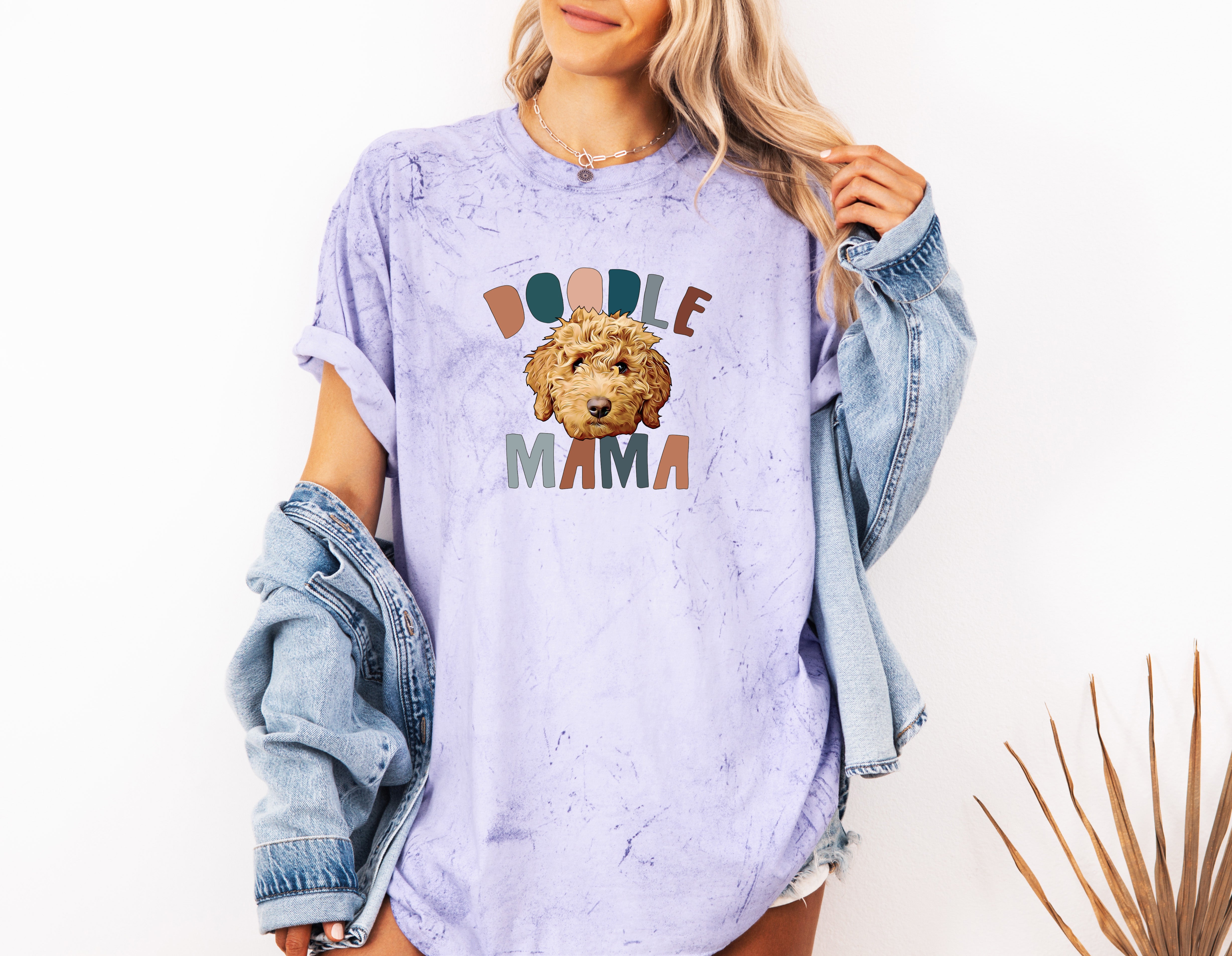 Golden Doodle Dog Mom Comfort Colors T Shirt (Color)