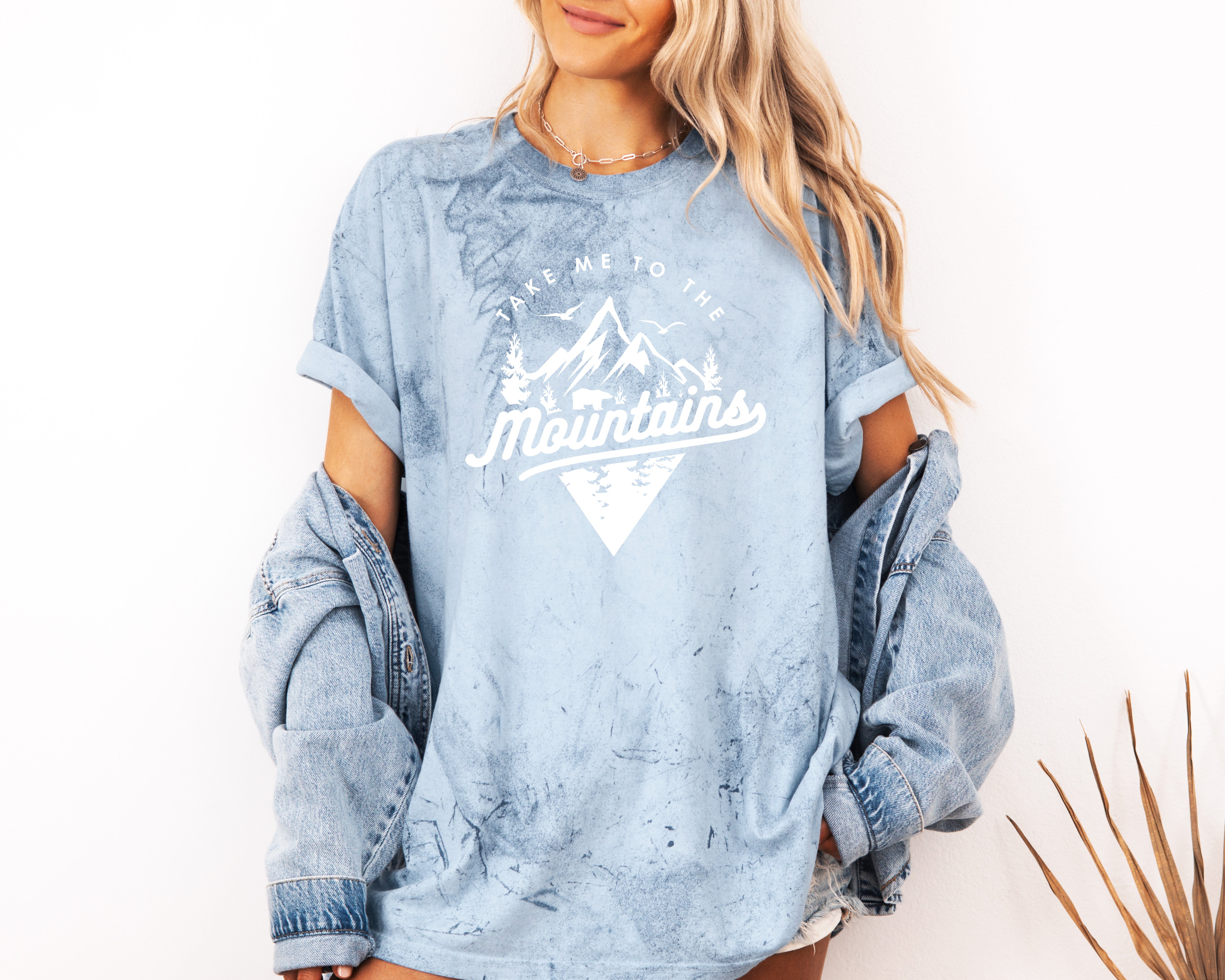 Take me to mountains Camping Hiking Comfort Colors T Shirt (Triangle)