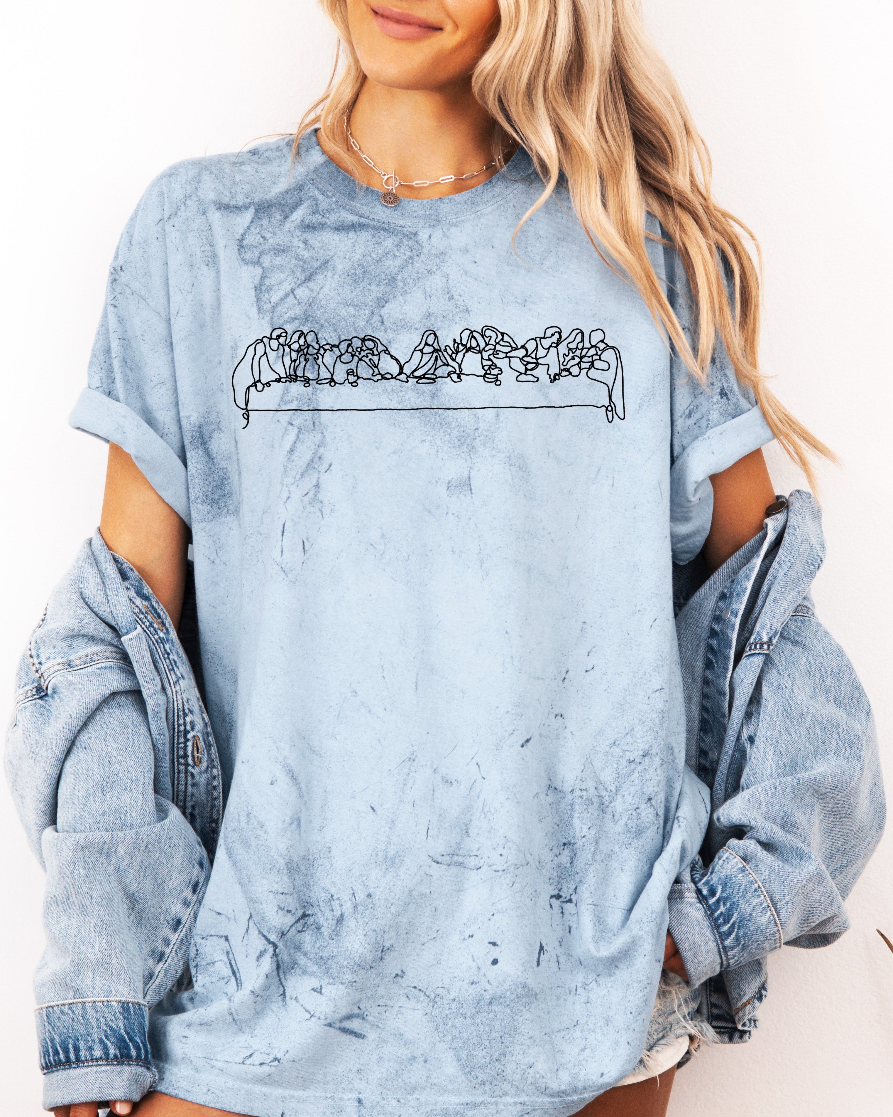 Last Supper Christian Comfort Colors Garment Dyed T Shirt - Biblical Faith Graphic Tee